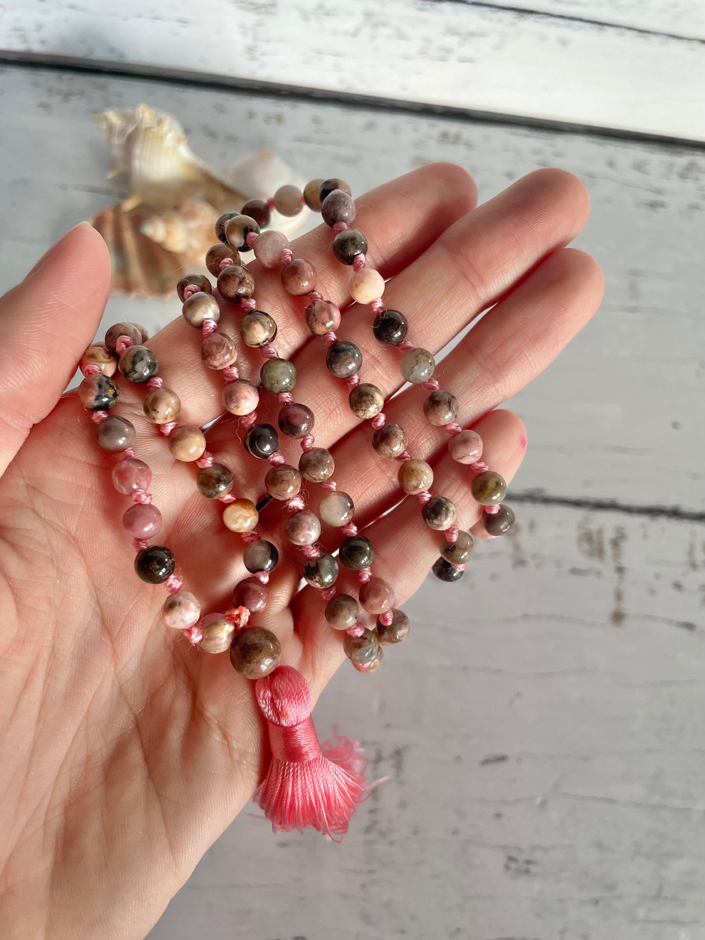 Rhodonite ~ Mala/Prayer Beads
