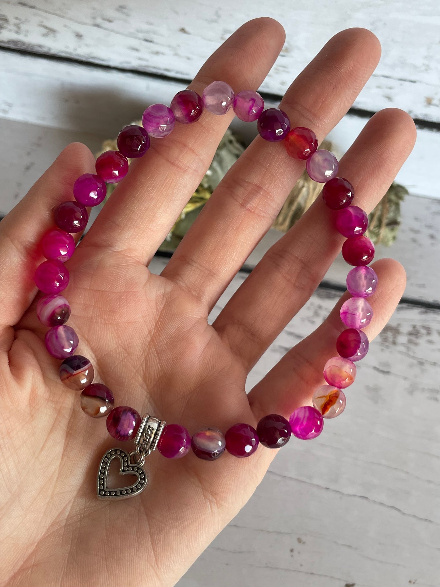 Pink Agate Healing Anklet ~ Euphoria ©️