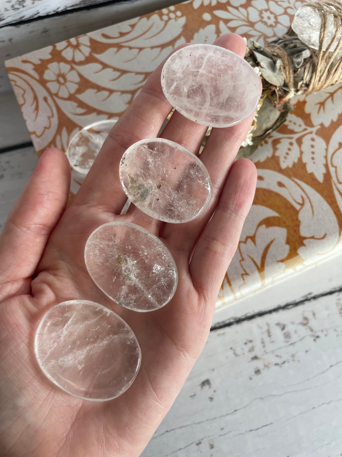 INTUITIVELY CHOSEN ~ Clear Quartz Thumb/Worry Stone