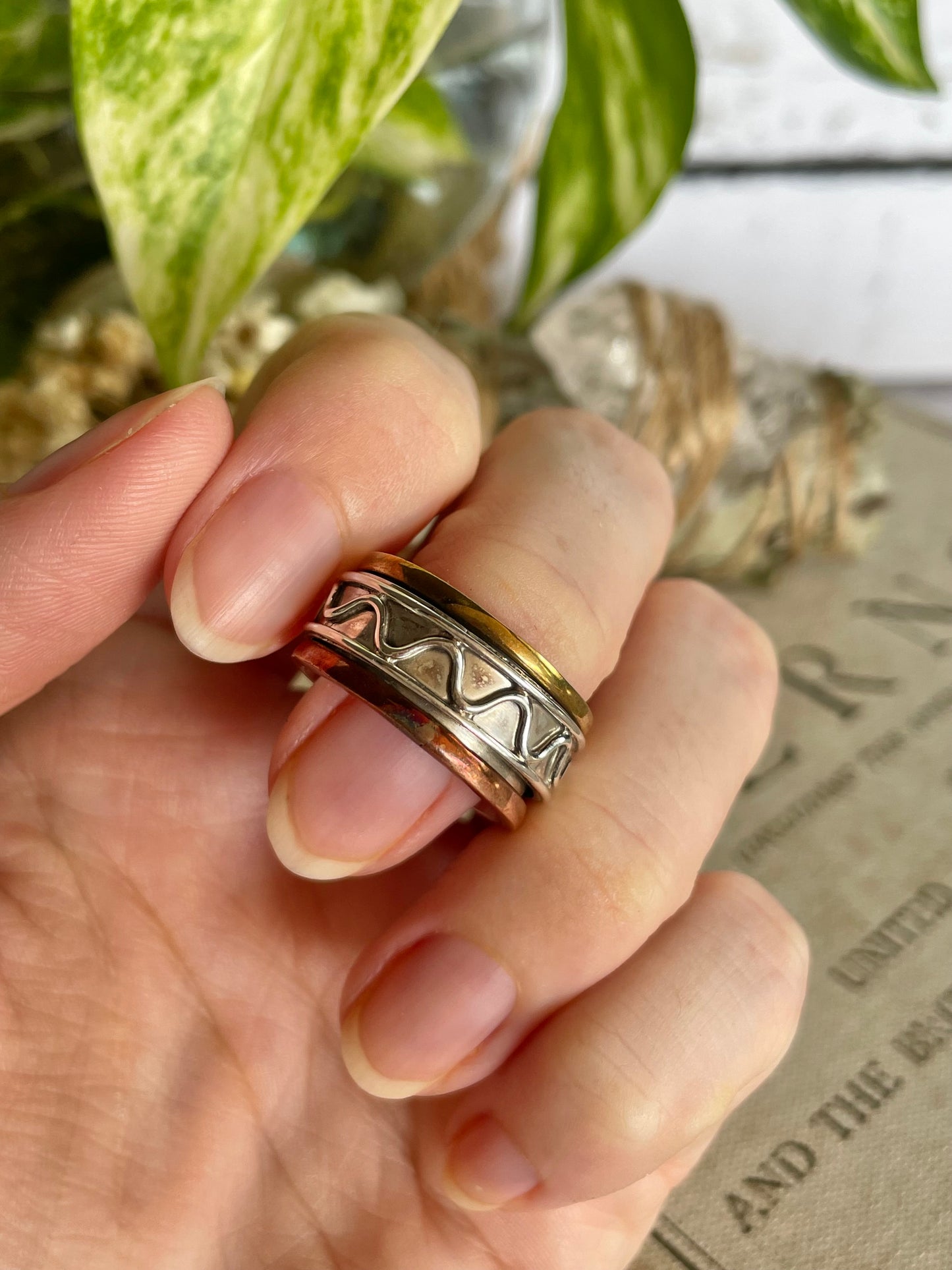Meditation/Spinner/Anxiety Silver Ring ~ Divine