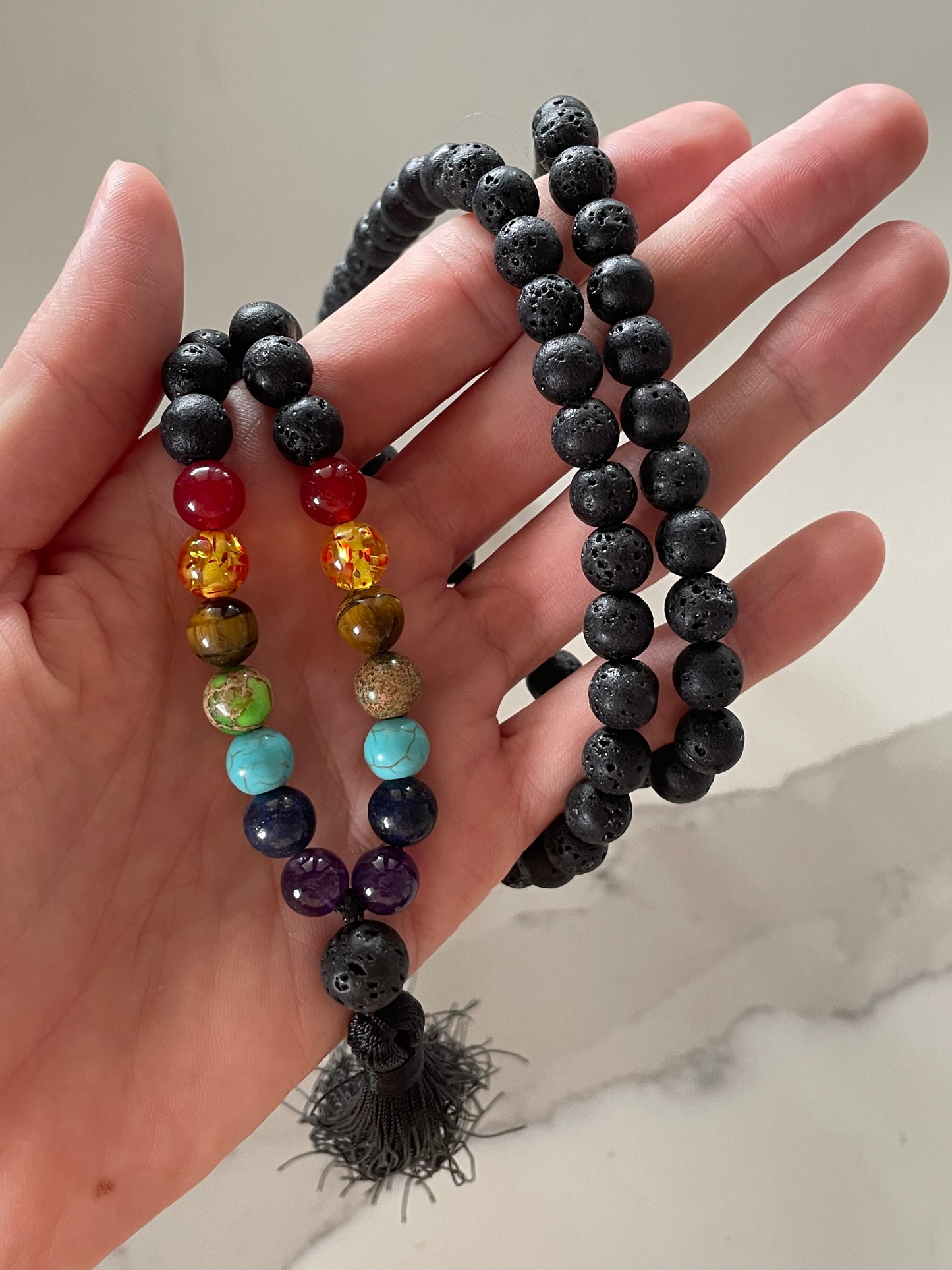 Lava Stone ~ Mala/Prayer Beads