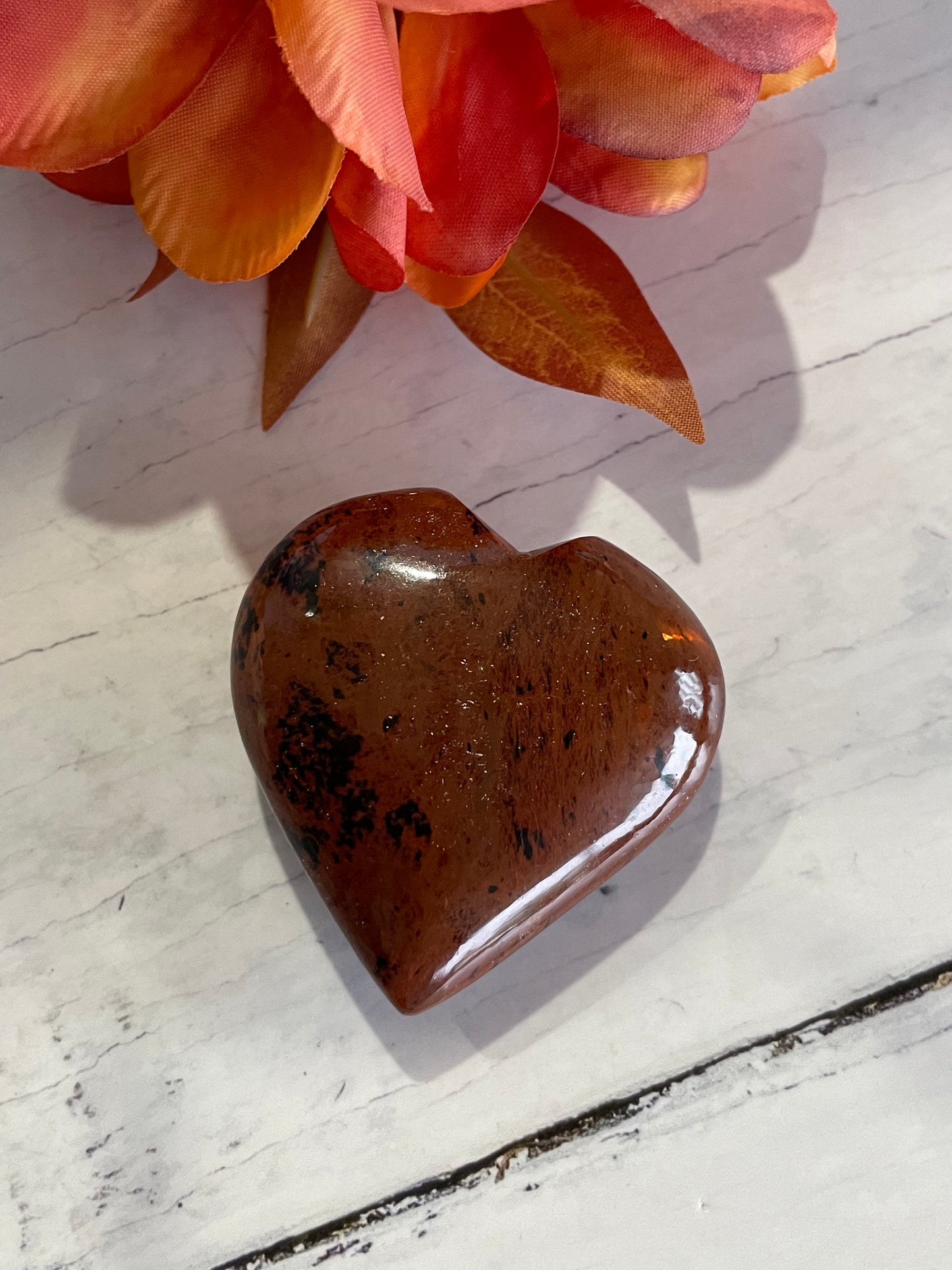 Mahogany Obsidian Heart