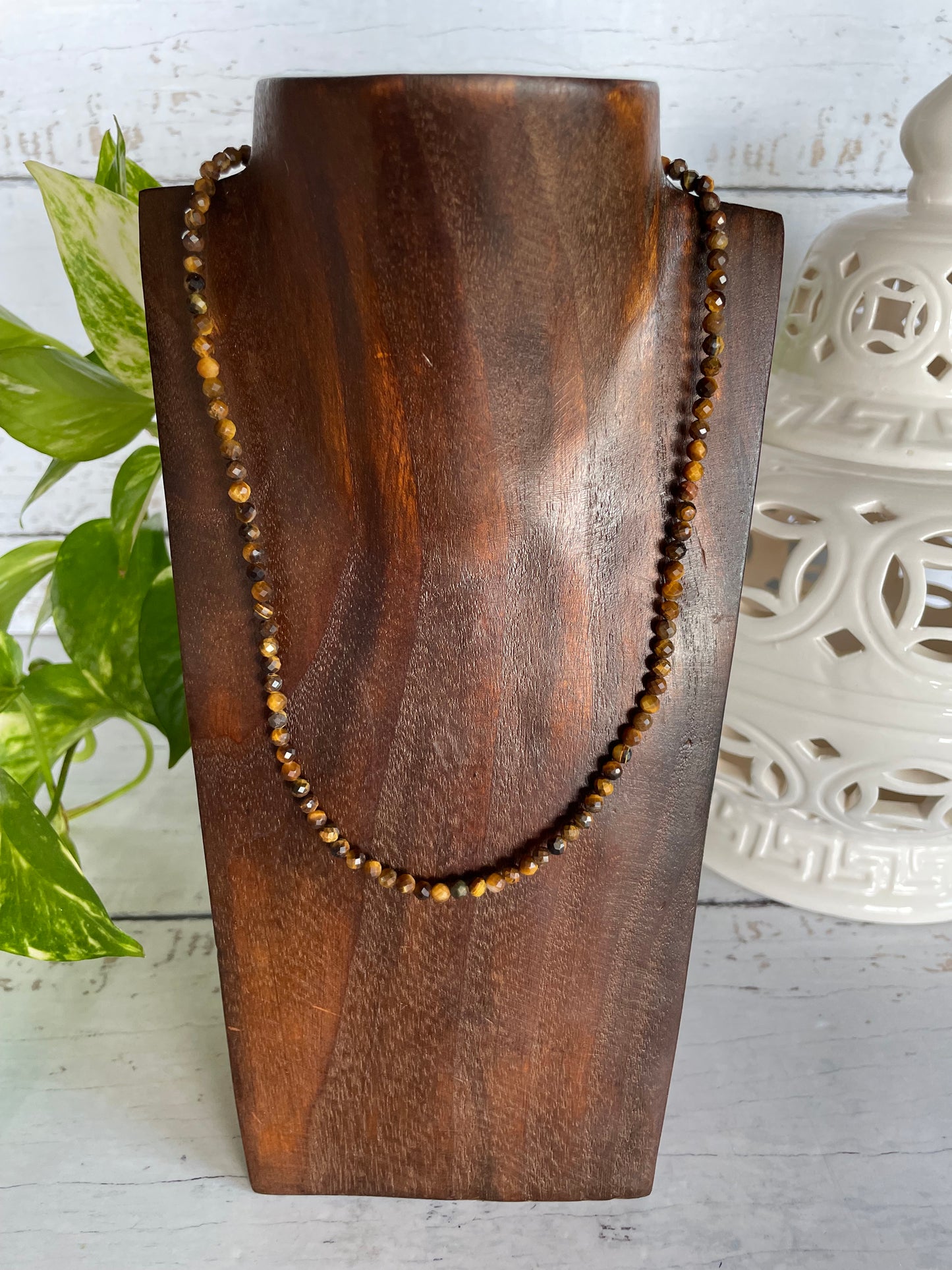 Tigers Eye Prosperity ~ Faceted  Necklace