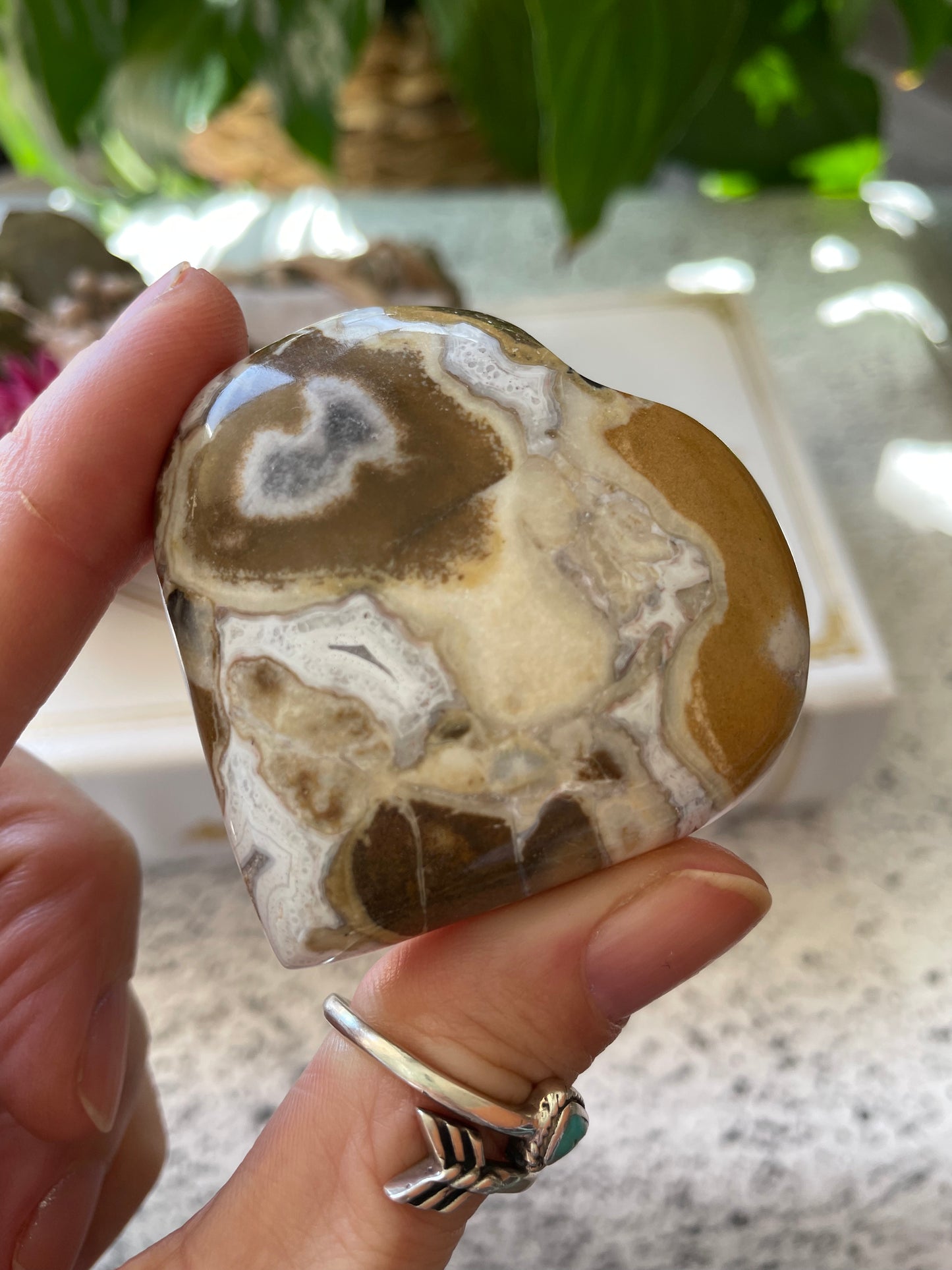 Spotted Agate Heart