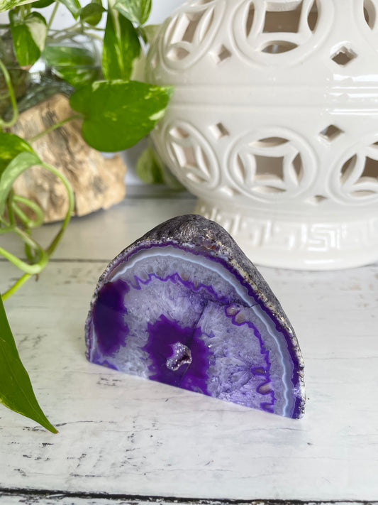 Agate Druzy Geode  ~ Purple