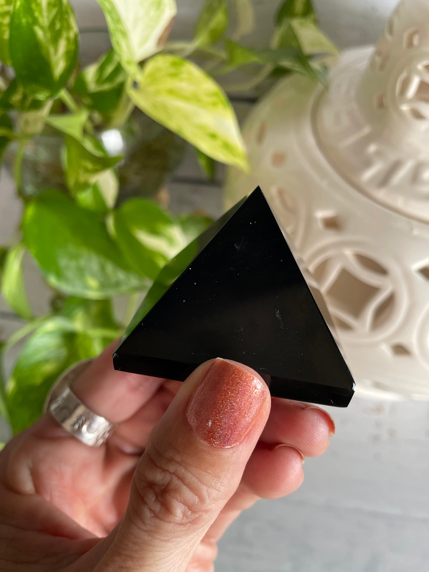 Black Obsidian Pyramid