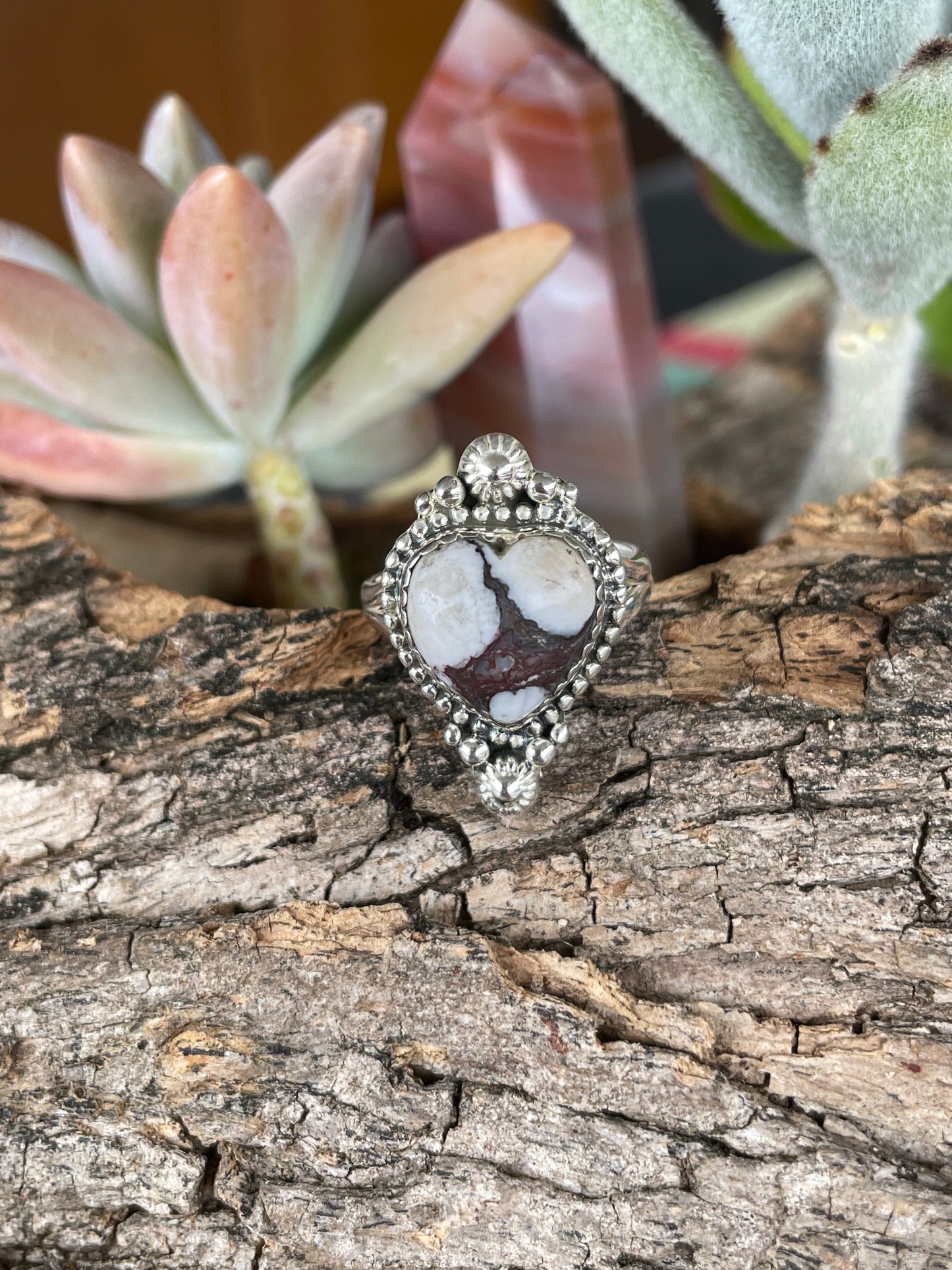 Mexican Wild Horse Magnesite Silver Ring