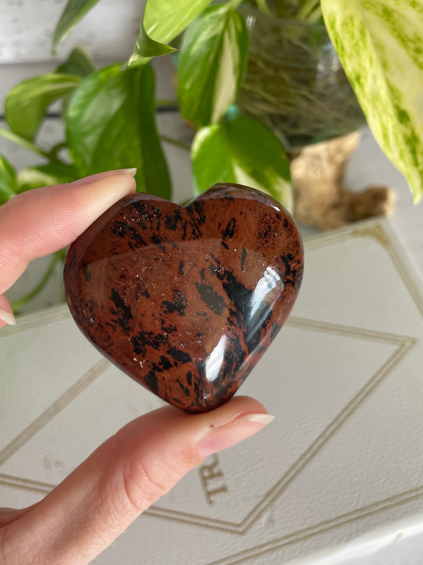 Mahogany Obsidian Heart