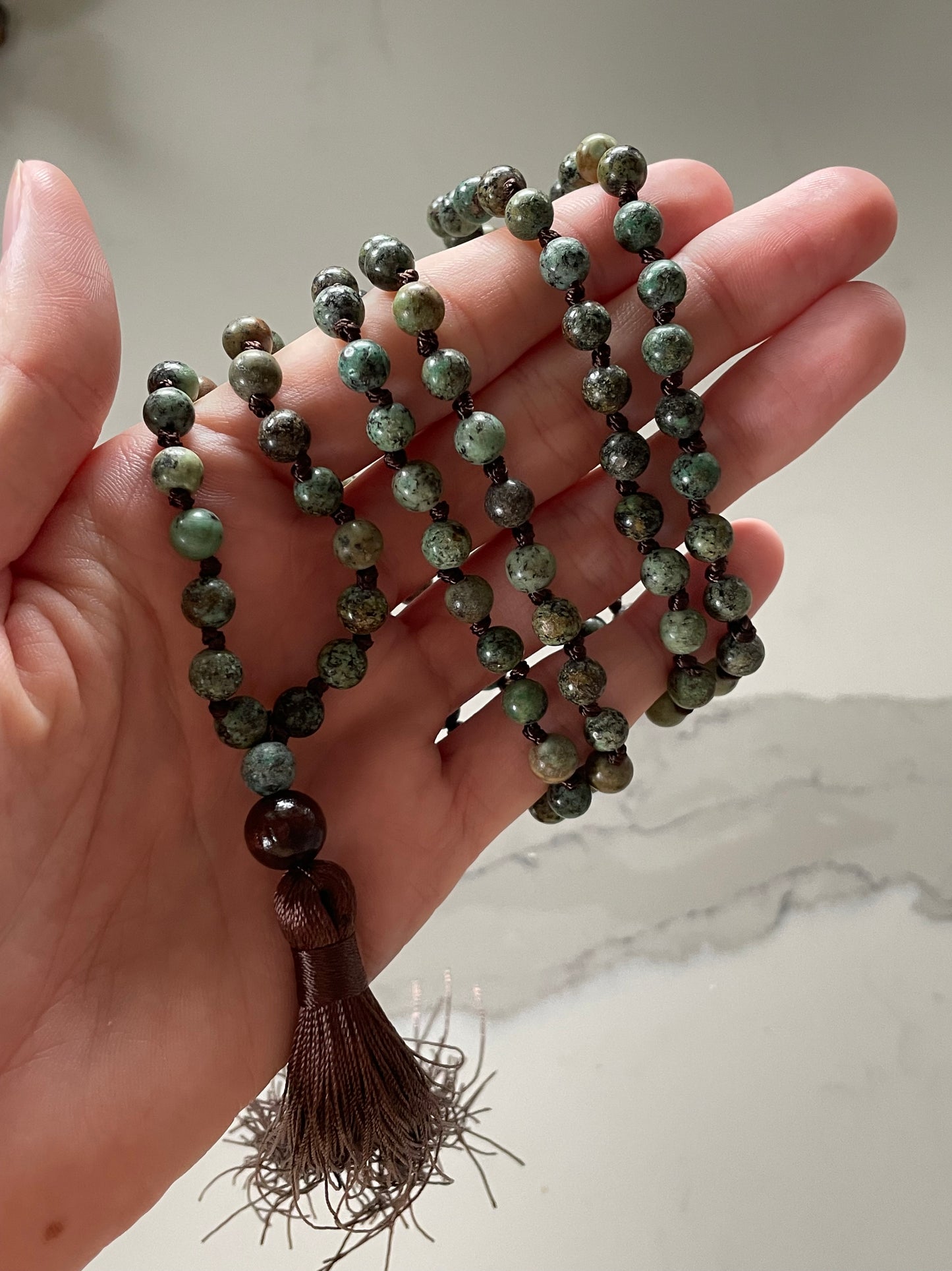 African Turquoise ~ Mala/Prayer Beads