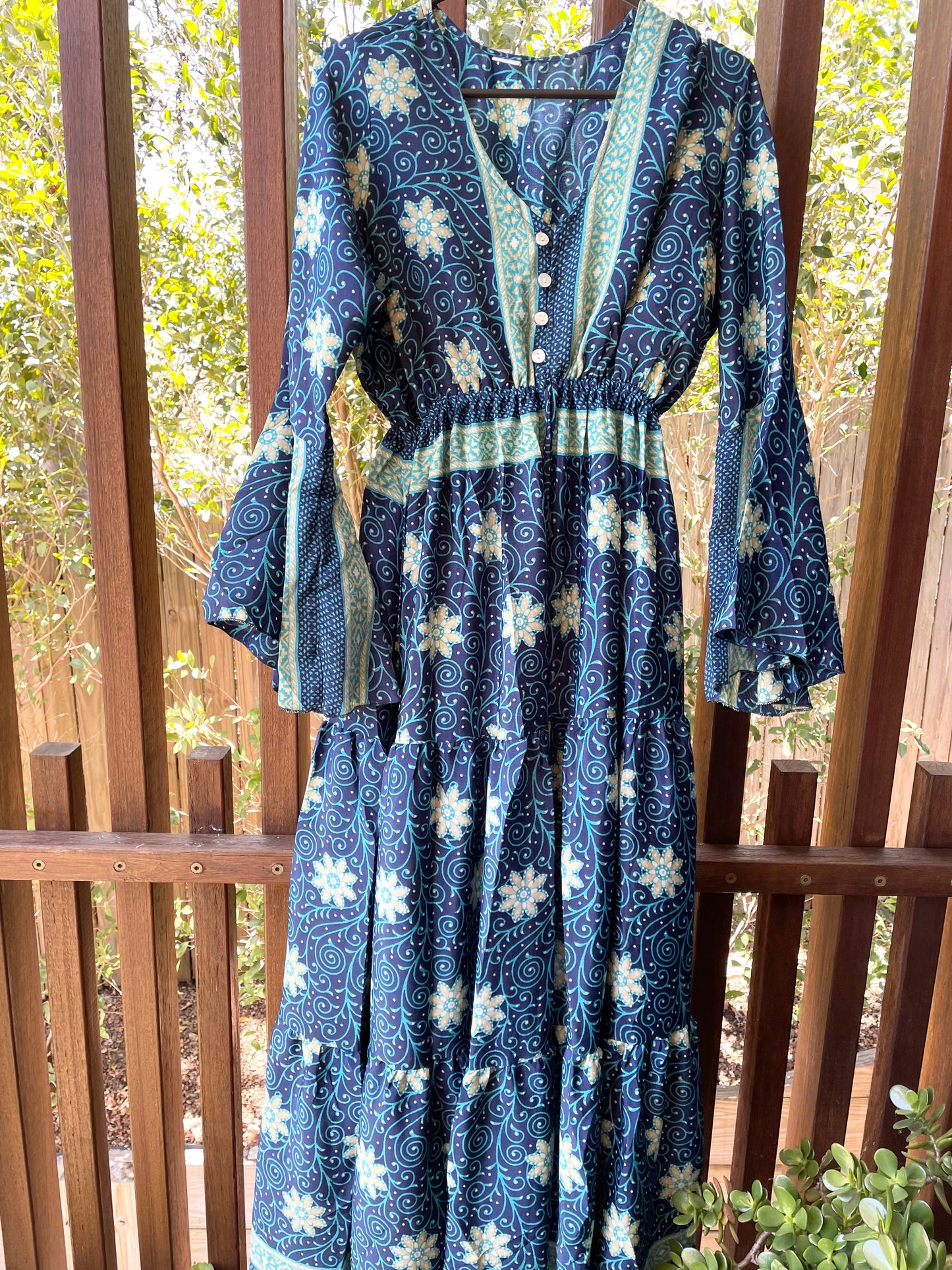 Sari Long Dress ~ Blue Moon