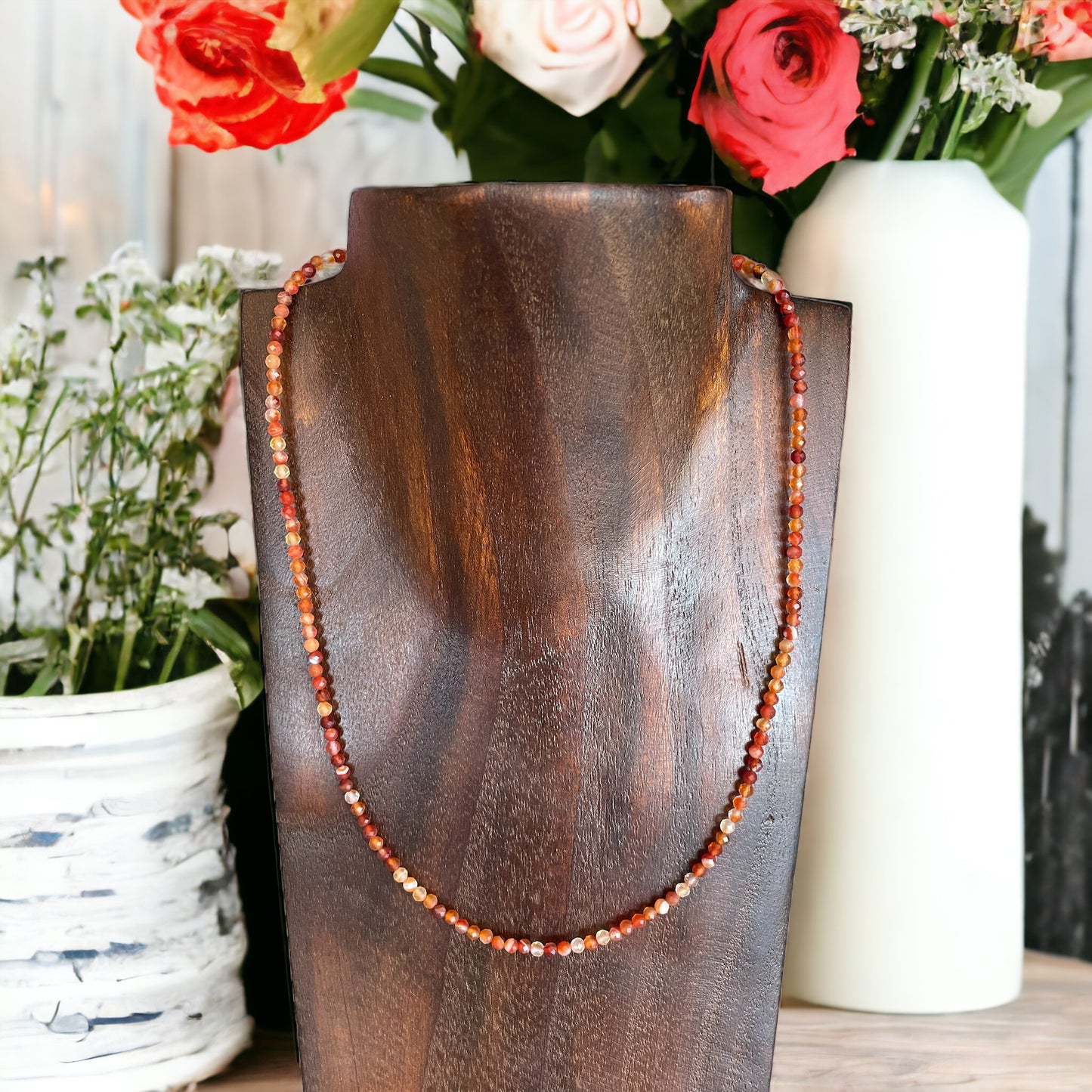 Carnelian Sensuality ~ Faceted Necklace