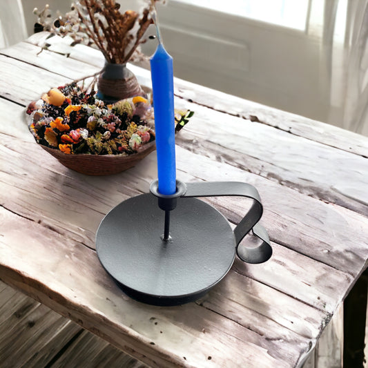 Black Metal Wish Candle Holder ~ includes complimentary candle