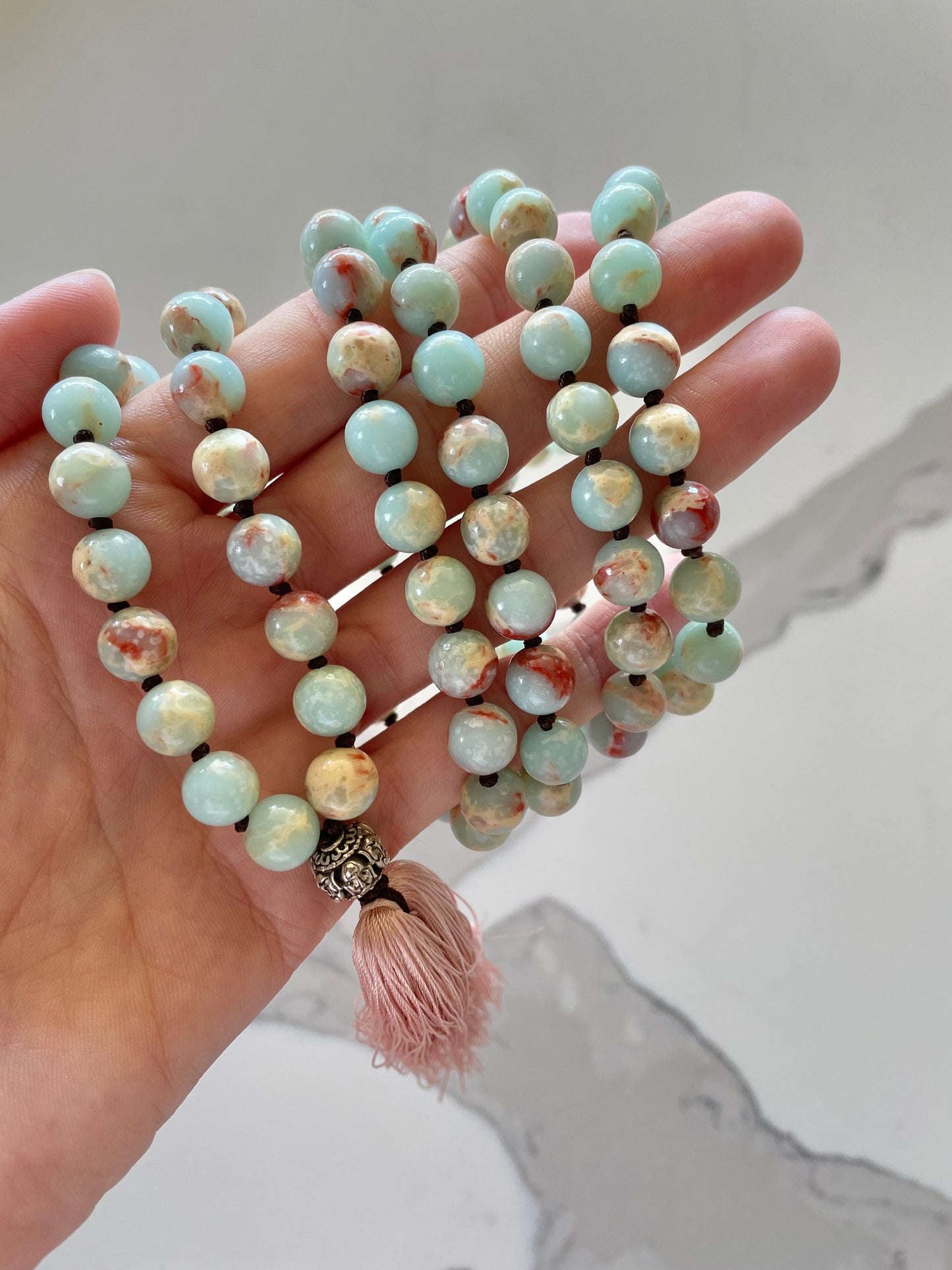 Shoushan Jasper ~ Mala/Prayer Beads