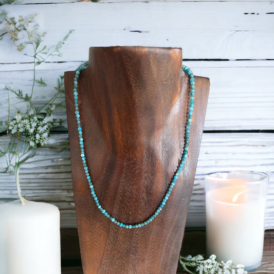 Blue Apatite Blissful ~ Faceted Necklace