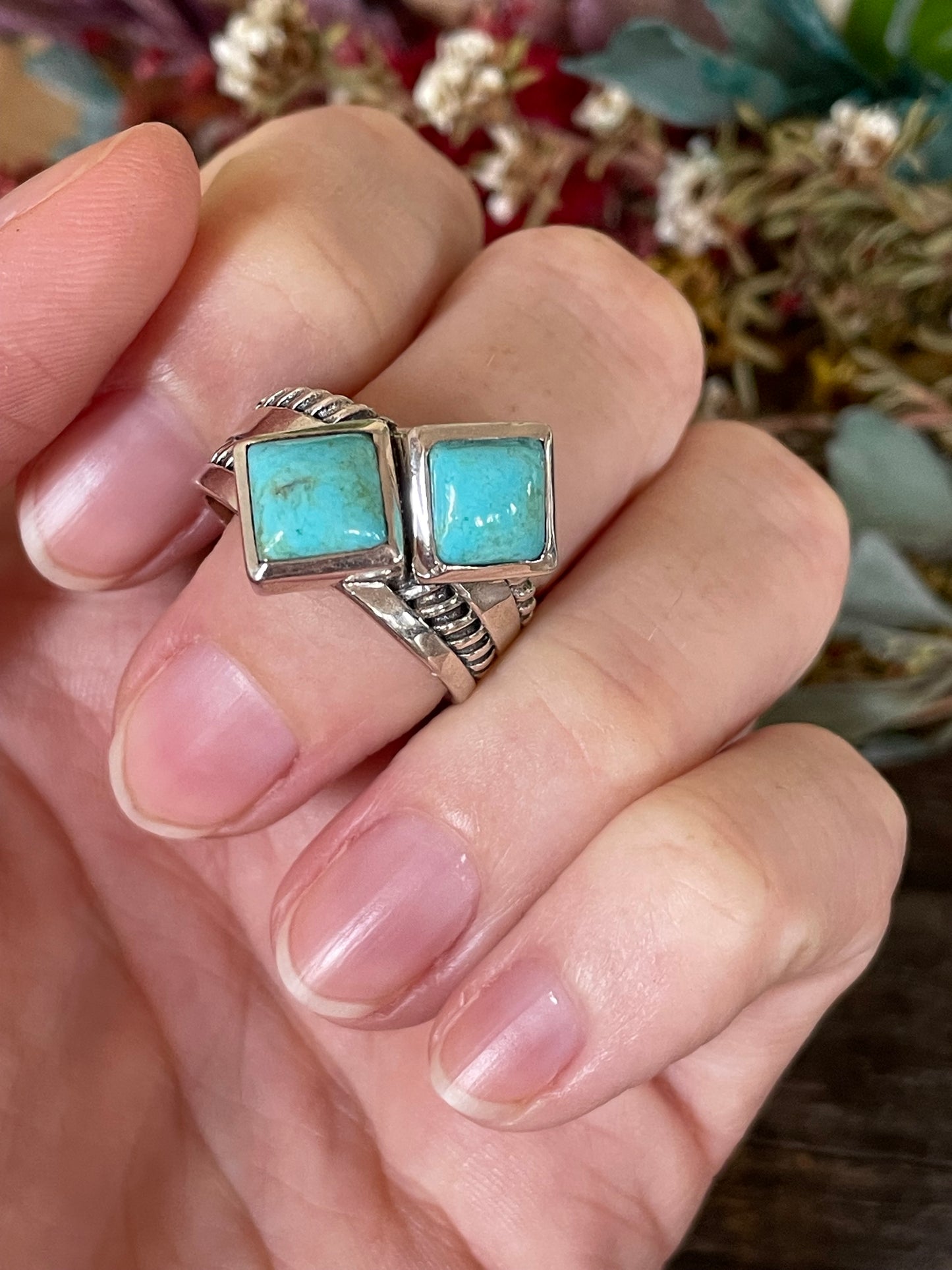 Arizona Turquoise Ancestor Silver Ring