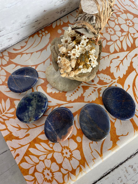 INTUITIVELY CHOSEN ~ Sodalite Thumb/Worry Stone