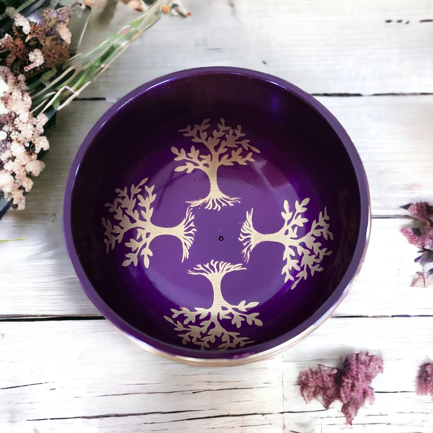 Singing Bowl ~ Purple Tree of Life