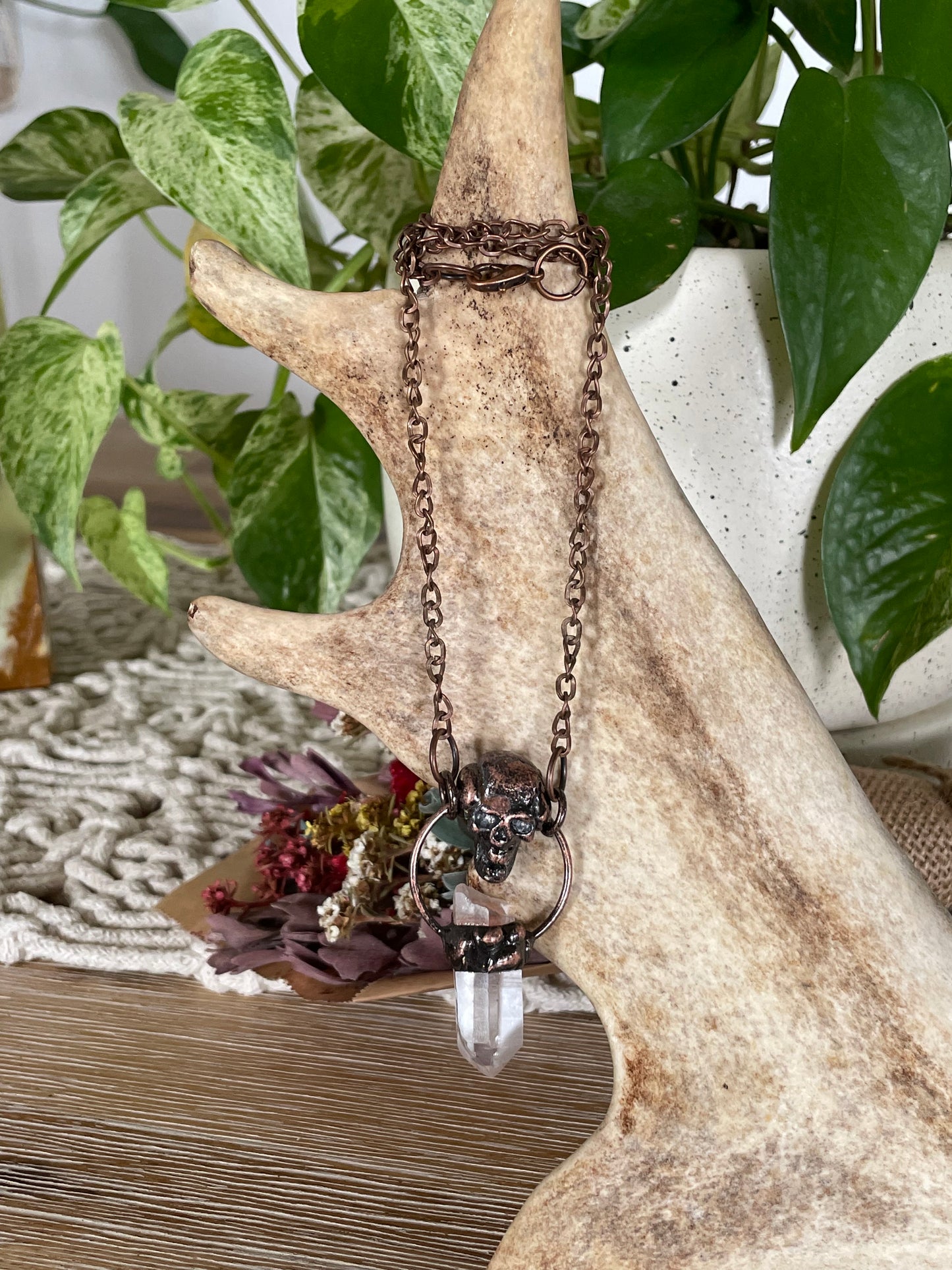 Copper Crystal Collection ~ Clear Quartz Necklace ~ Wisdom