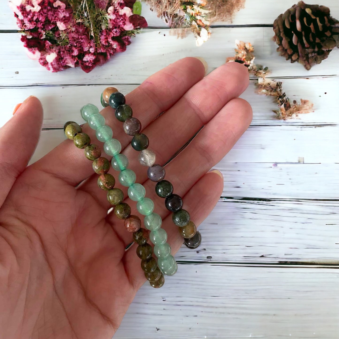 COLLECTION ~ GREEN WITCH Healing Bracelets Set of 3©️