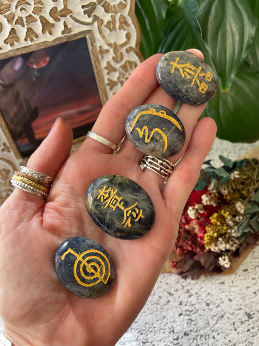 Reiki Stones set of 4  ~ Iolite