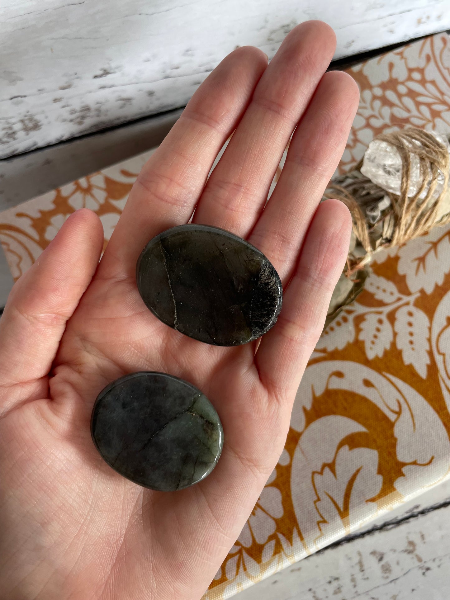 INTUITIVELY CHOSEN ~ Labradorite Thumb/Worry Stone