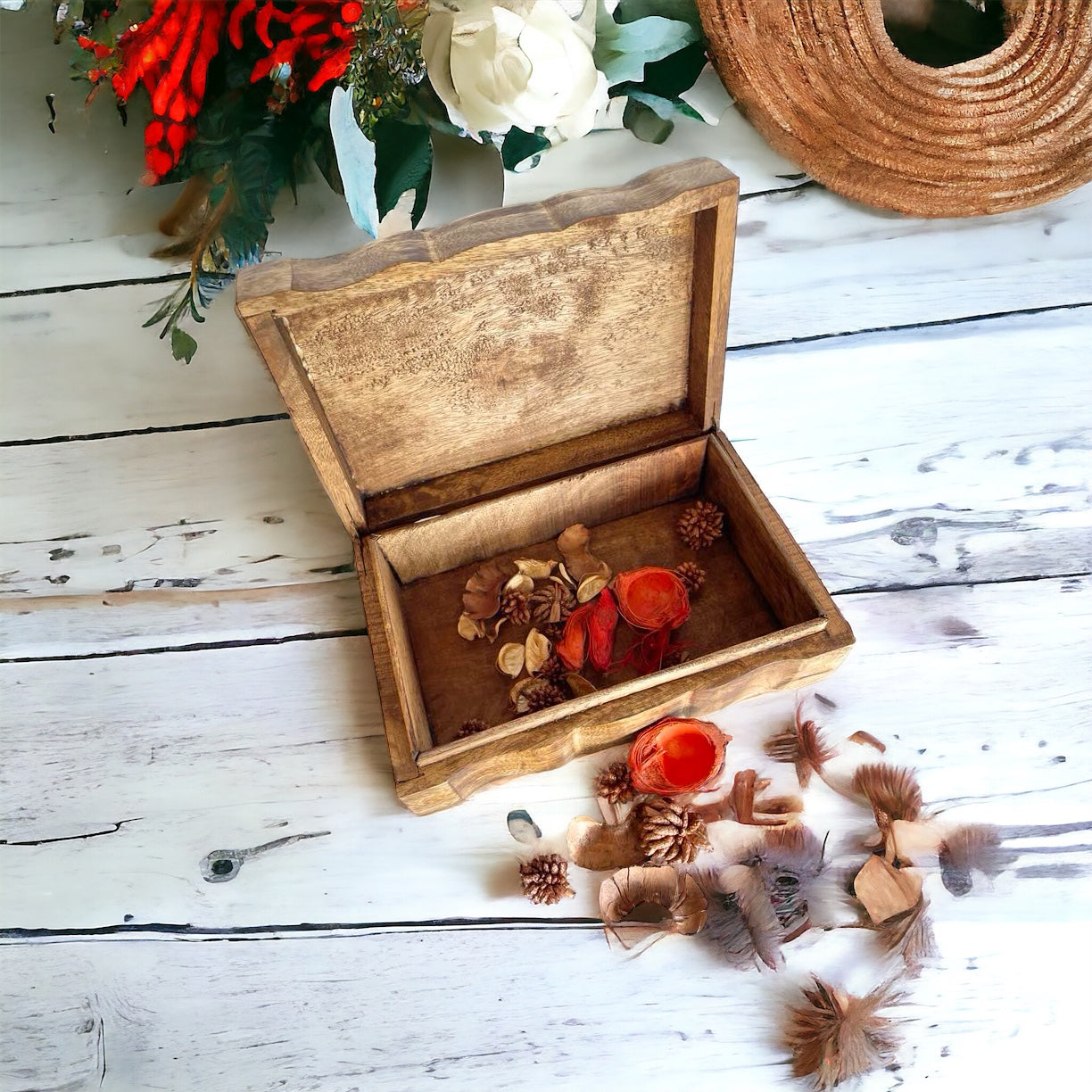 Wooden Trinket Box ~ Pentacle