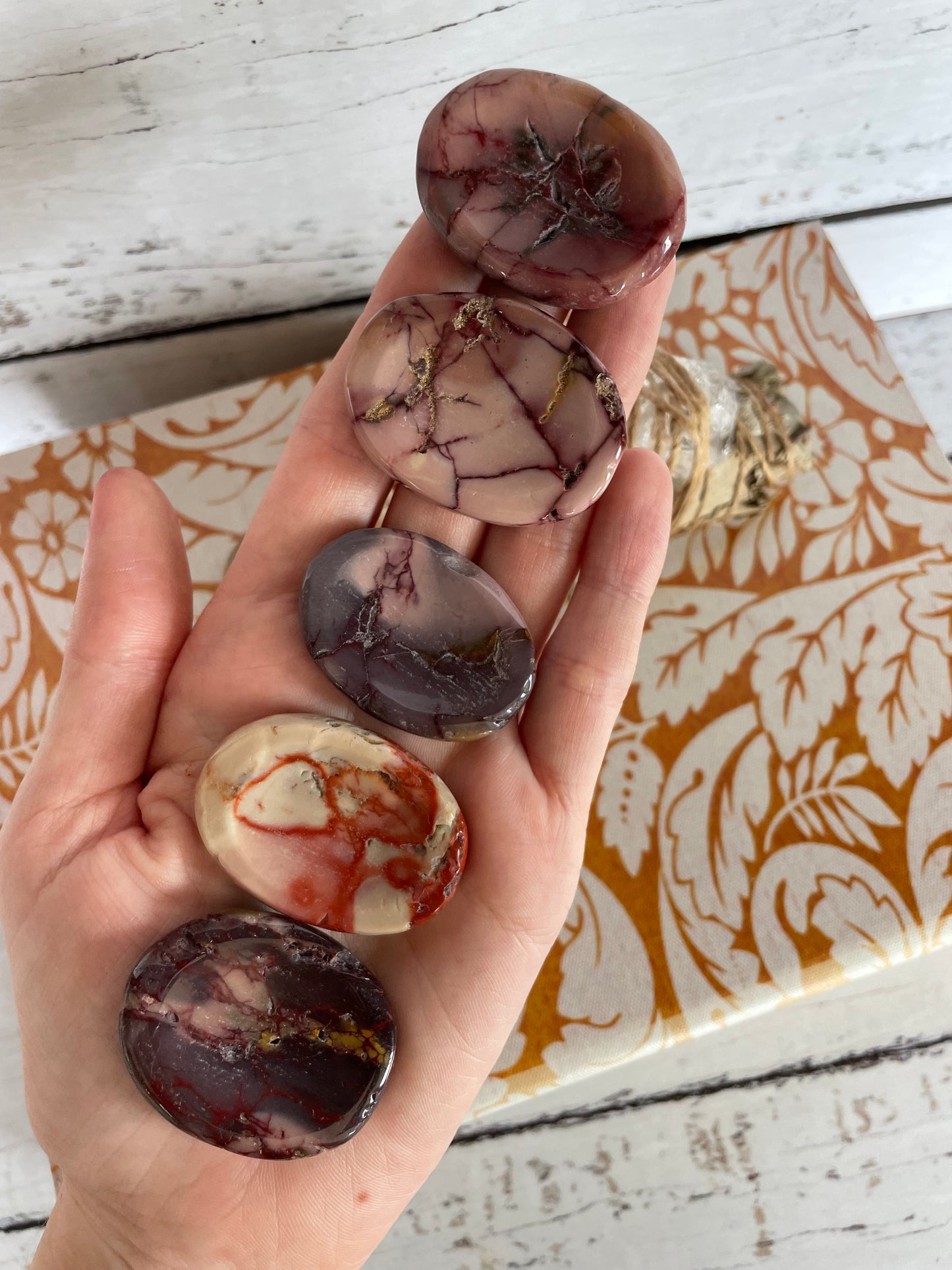 INTUITIVELY CHOSEN ~ Mookaite Thumb/Worry Stone