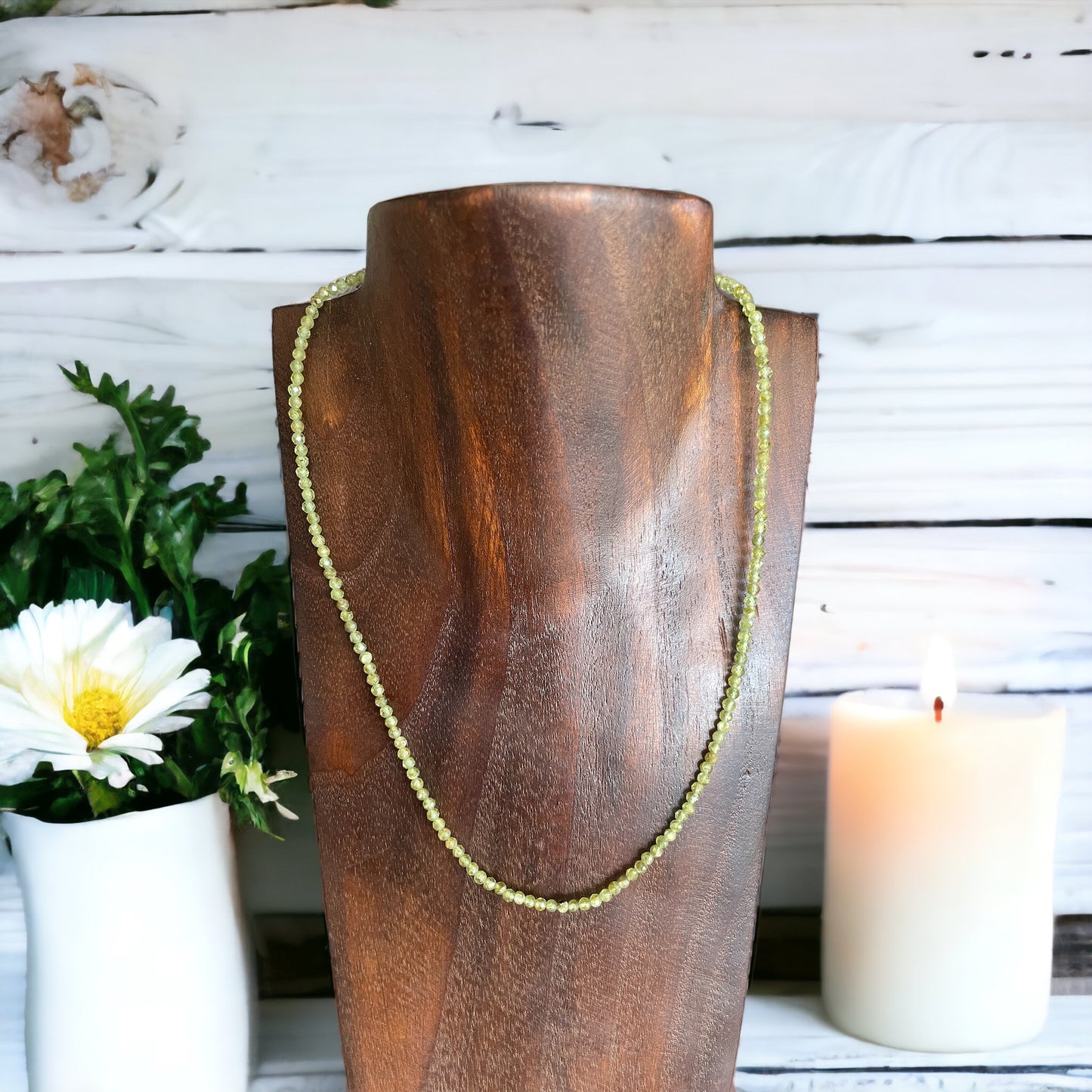 Peridot Soulful ~  Faceted Necklace
