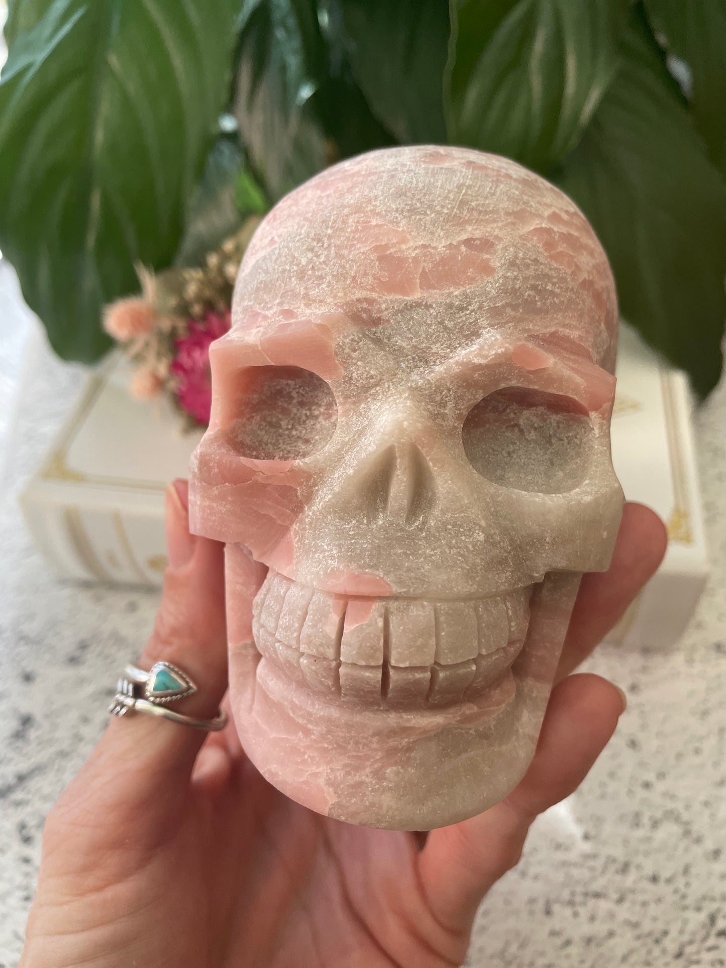 Pink Opal Skull ~ 1.2kgs