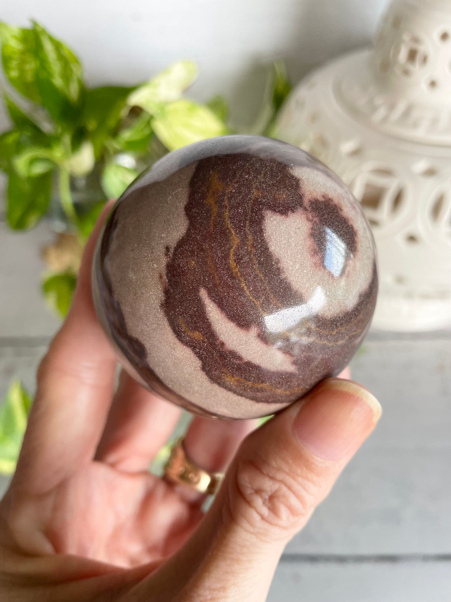 Shiva Narmada Sphere Includes Wooden Holder