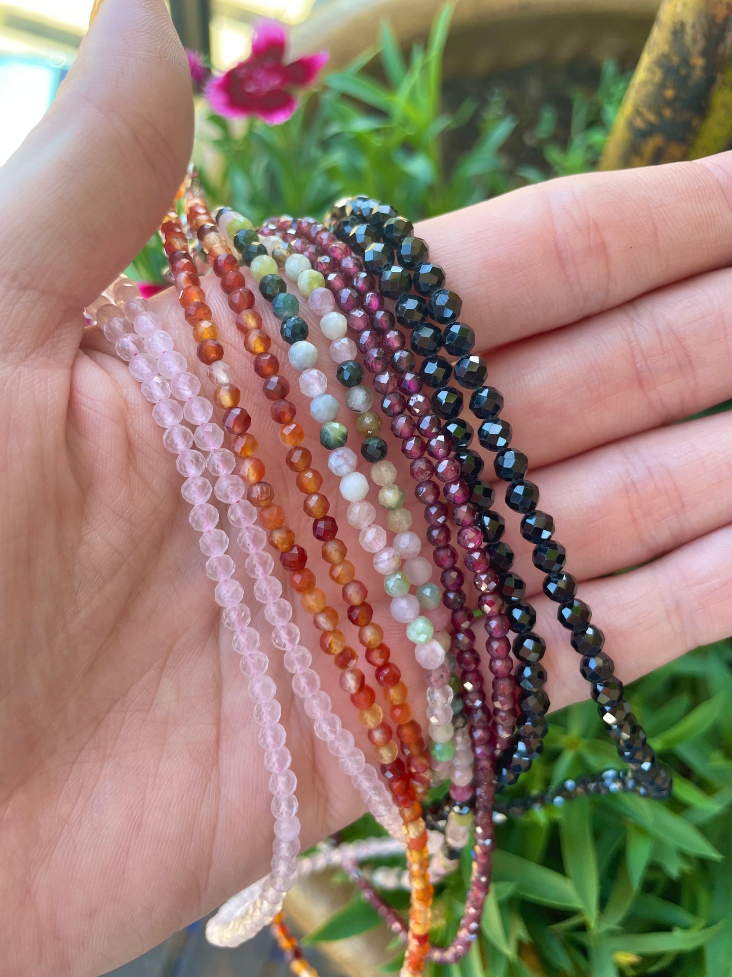 Rainbow /Multi Tourmaline Serenity ~  Faceted Necklace