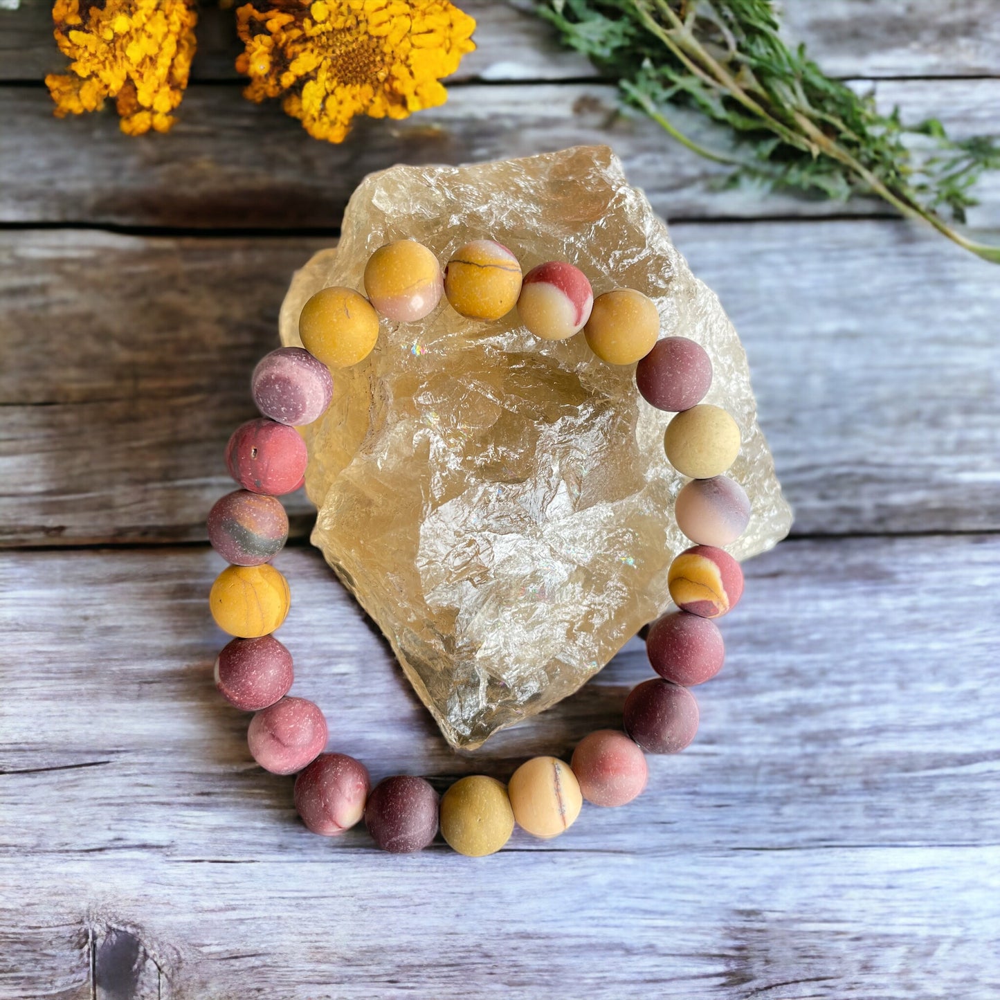 Frosted Mookaite Healing Bracelet ~ MAMA EARTH