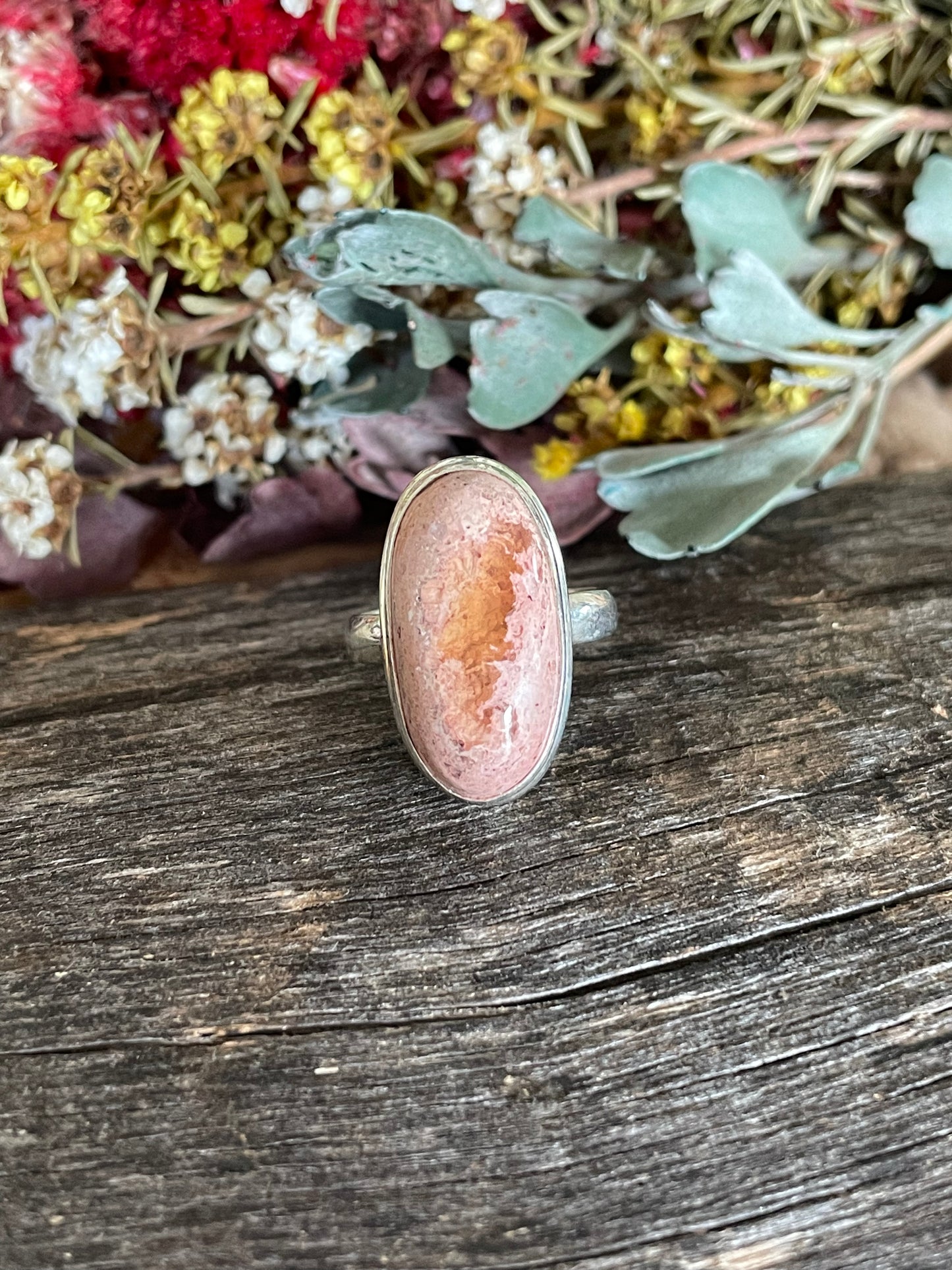 Mexican Fire Opal Silver Ring
