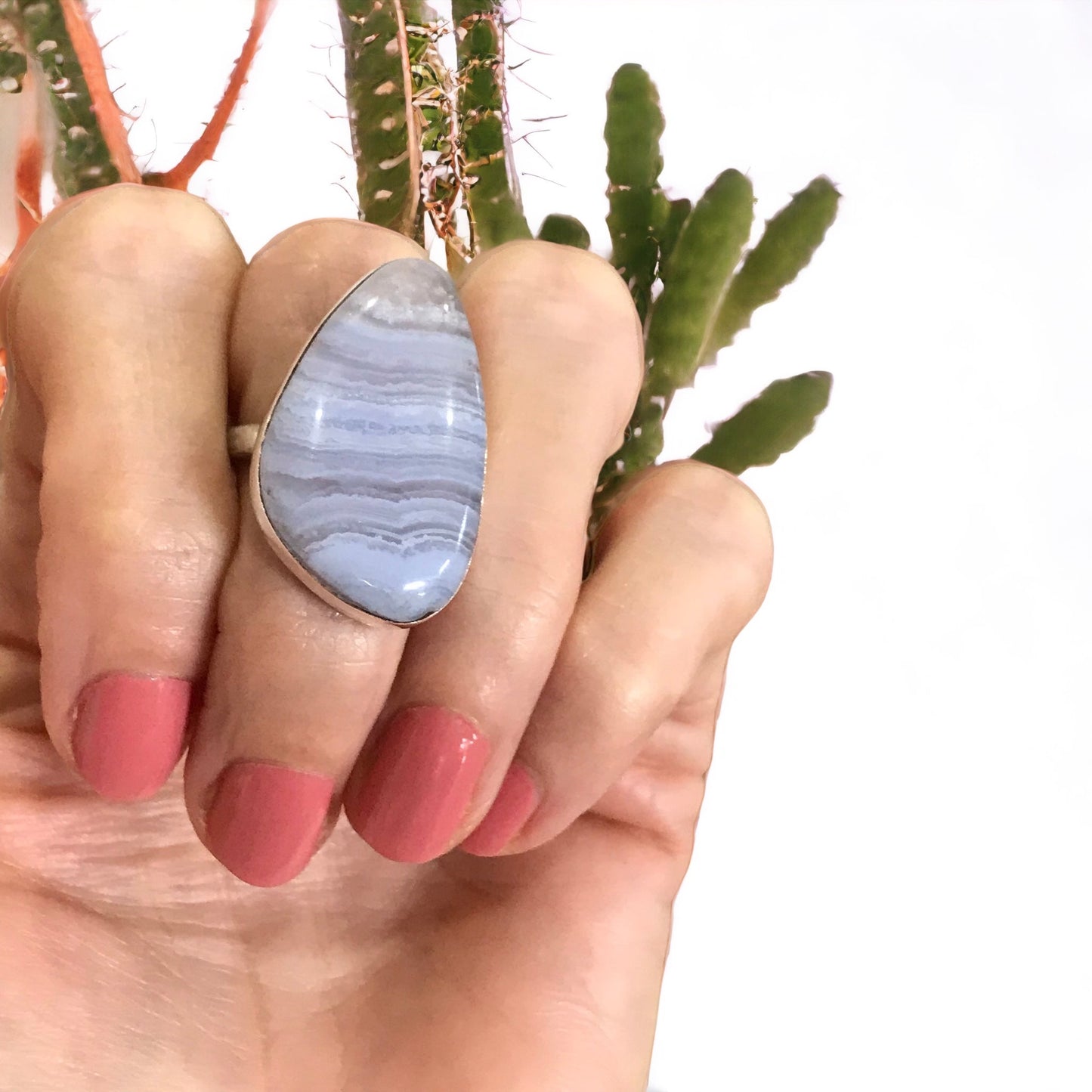 SweetGrass Studio ~ Blue Lace Agate Ring