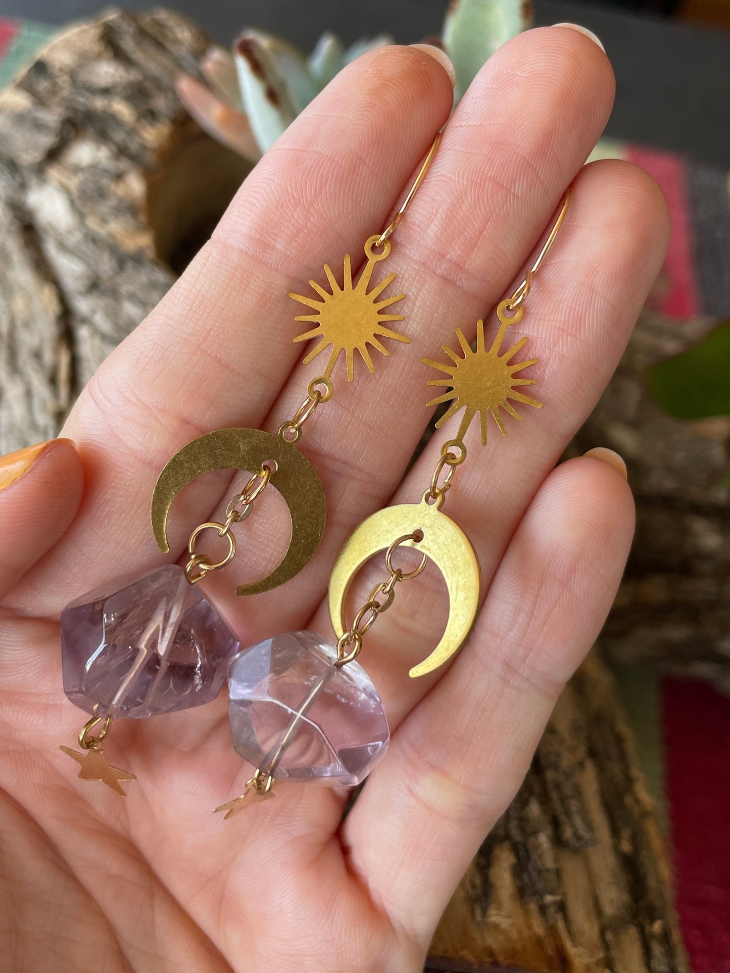 Celestial Gold Plated ~ Lavender Amethyst ~ Healing