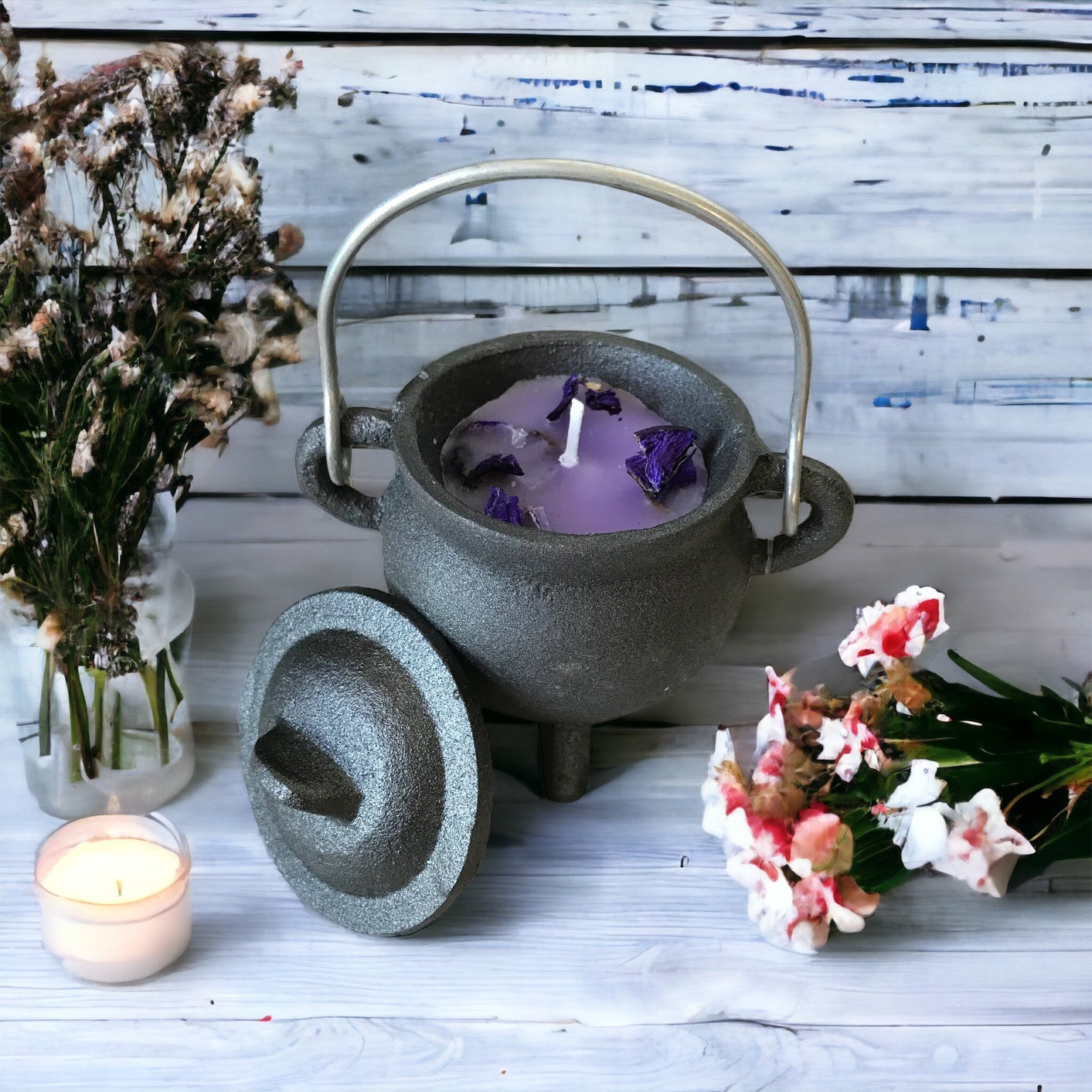 Cauldron Smudge Candle ~ Lavender