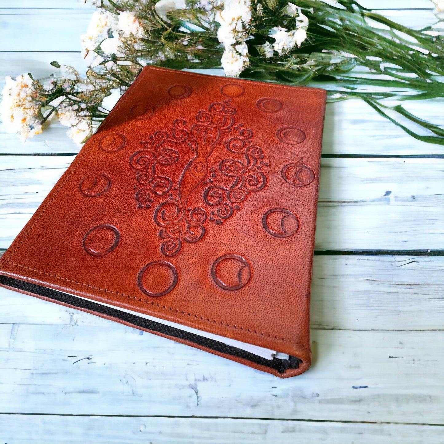 Leather Journal Moon Phases