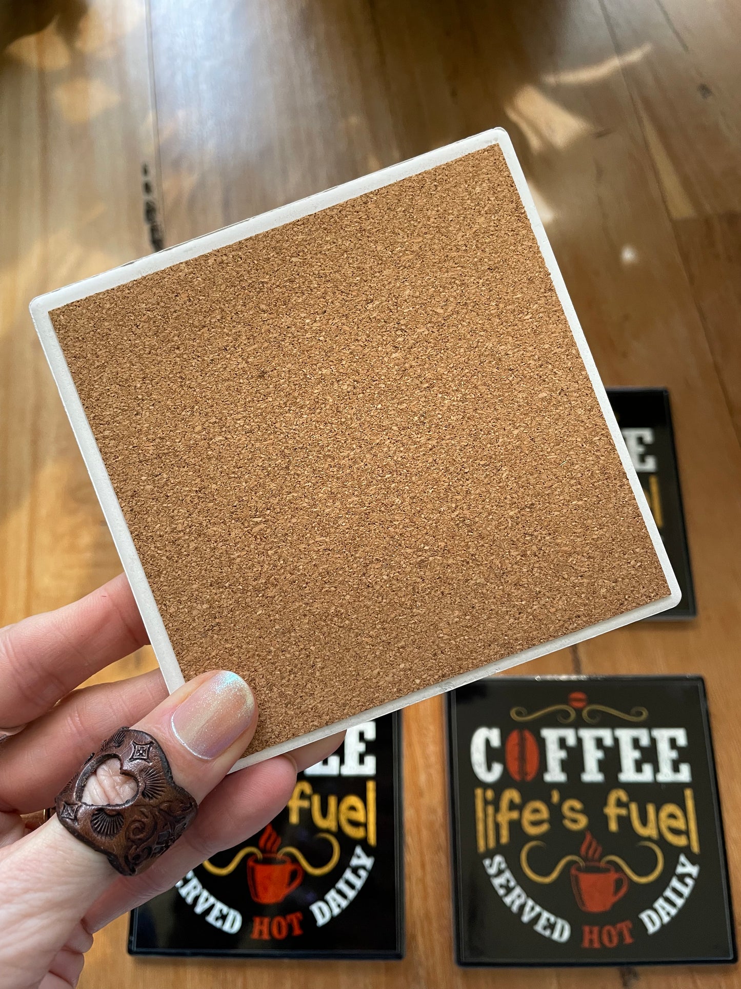 Set Of 4 Coasters ~ Coffee Addict