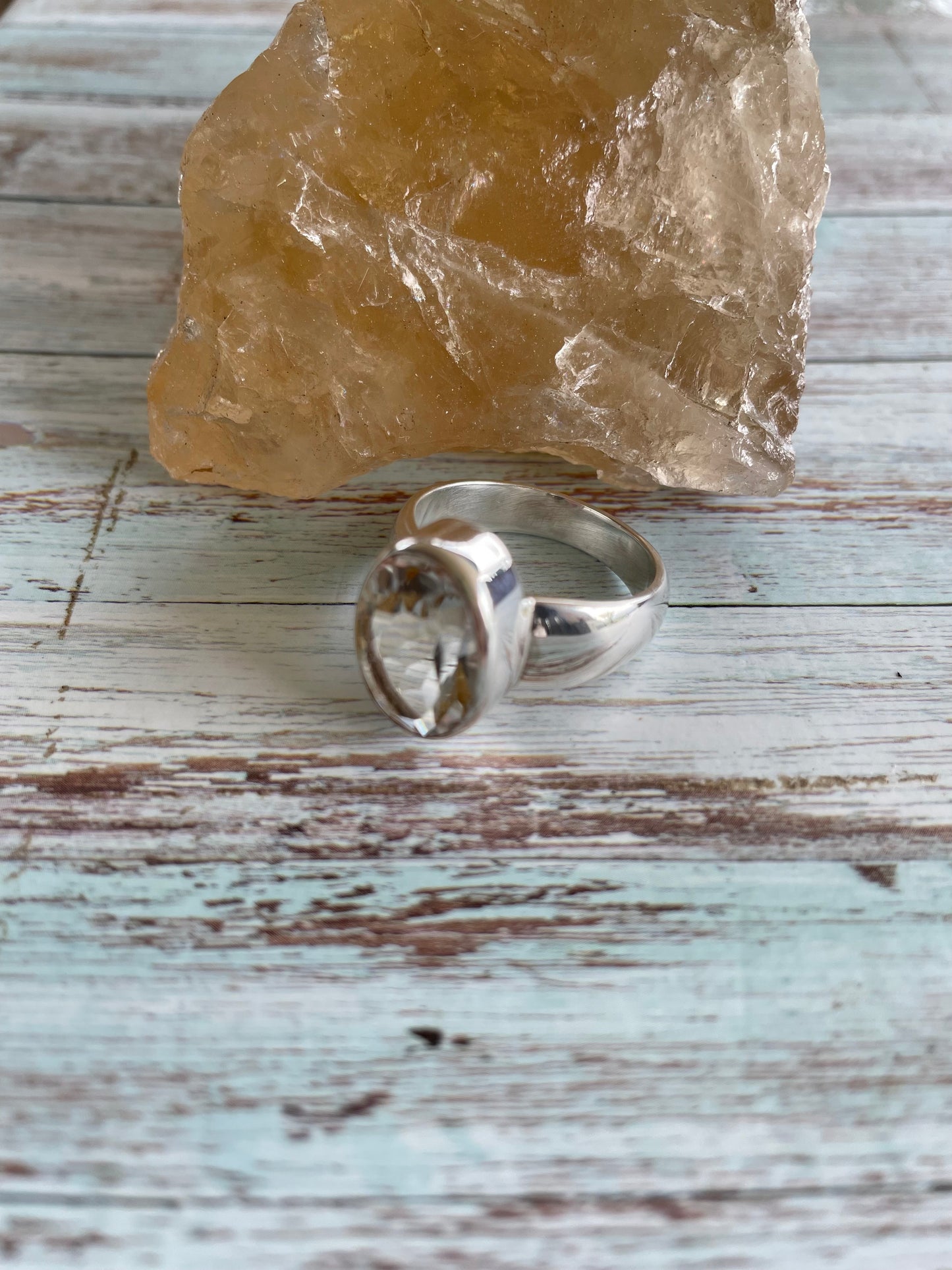 Sam ~ Clear Quartz Silver Ring