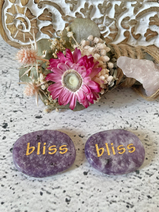 INTUITIVELY CHOSEN ~ Lepidolite Thumb/Worry Stone - Bliss
