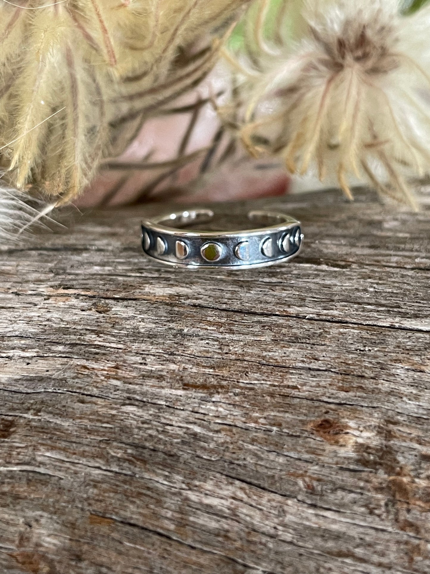 Silver Toe Ring ~ Moon Phases