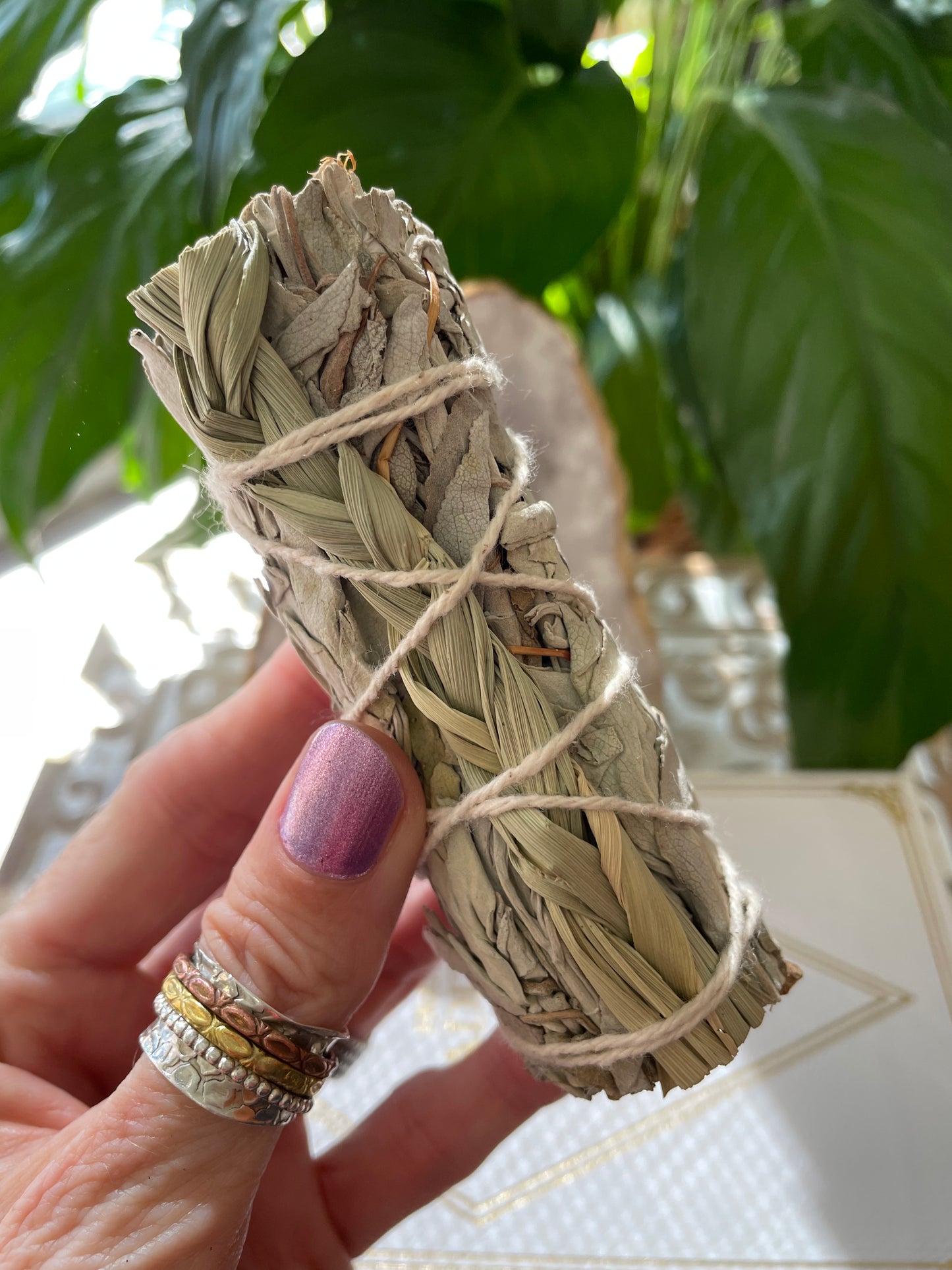 Authentic White Sage with SweetGrass Braid