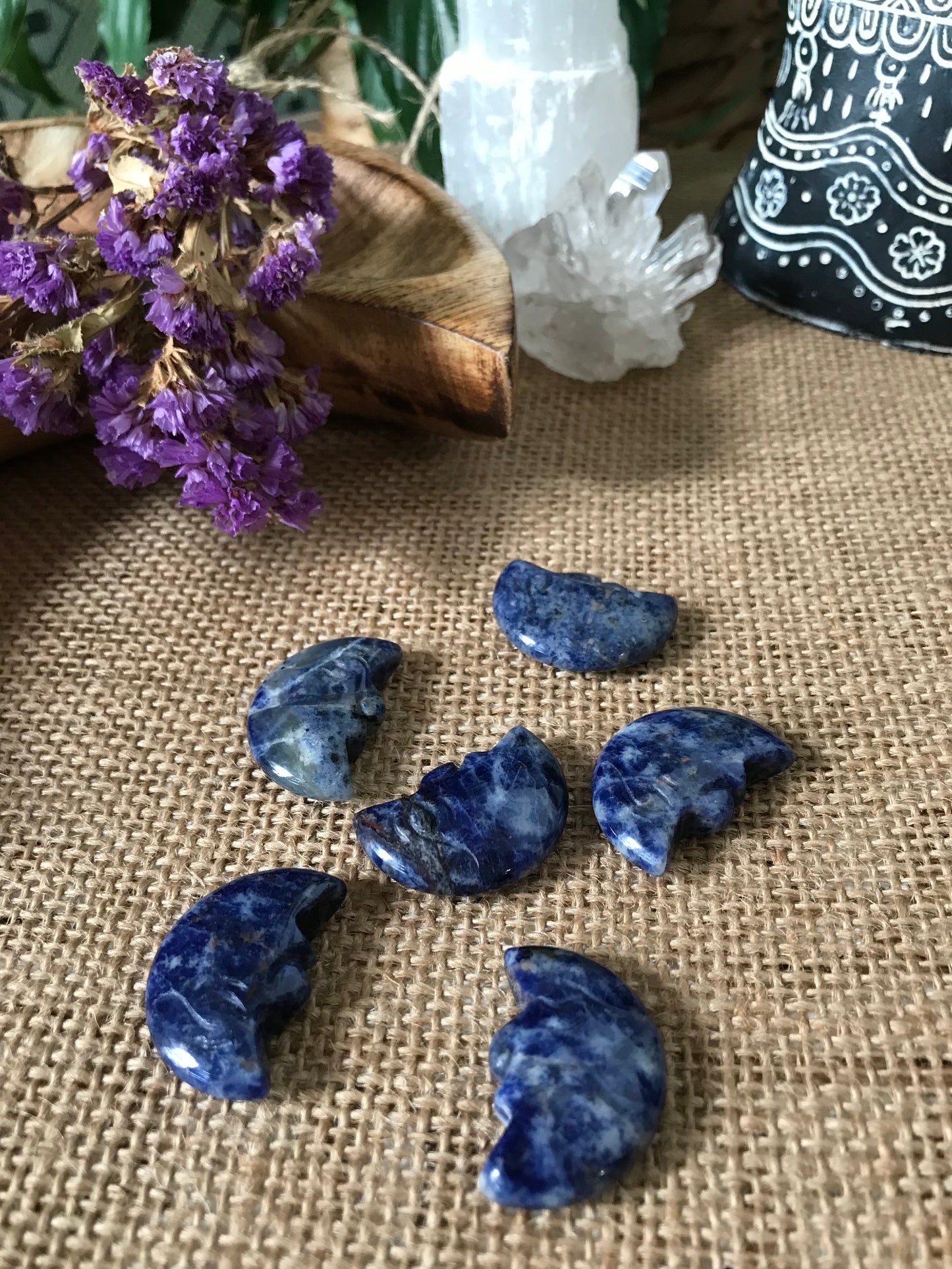 INTUITIVELY CHOSEN ~ Sodalite Crescent Moon