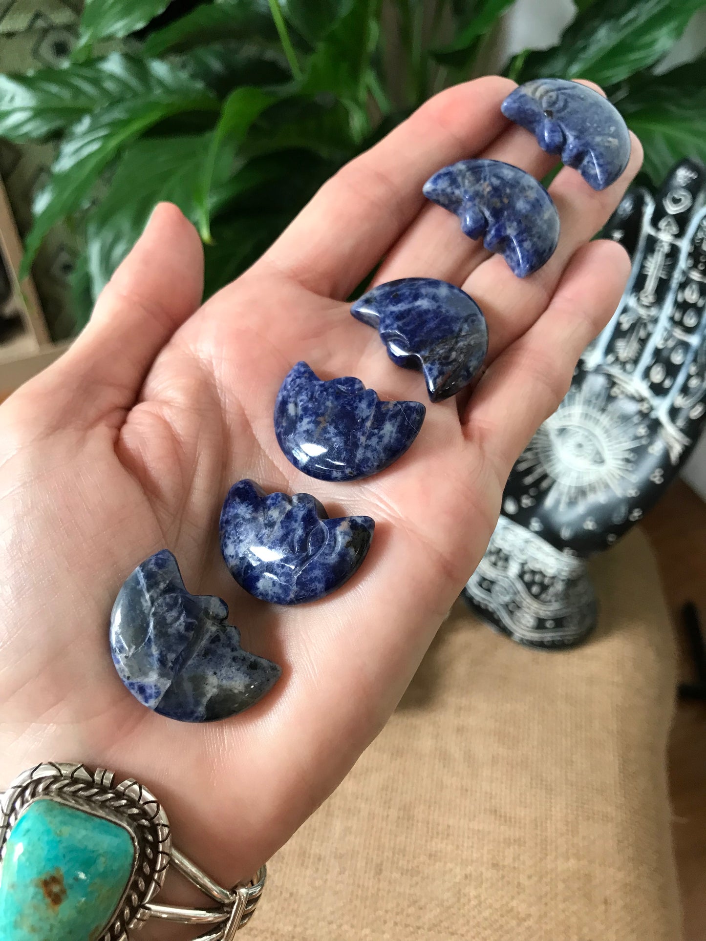 INTUITIVELY CHOSEN ~ Sodalite Crescent Moon