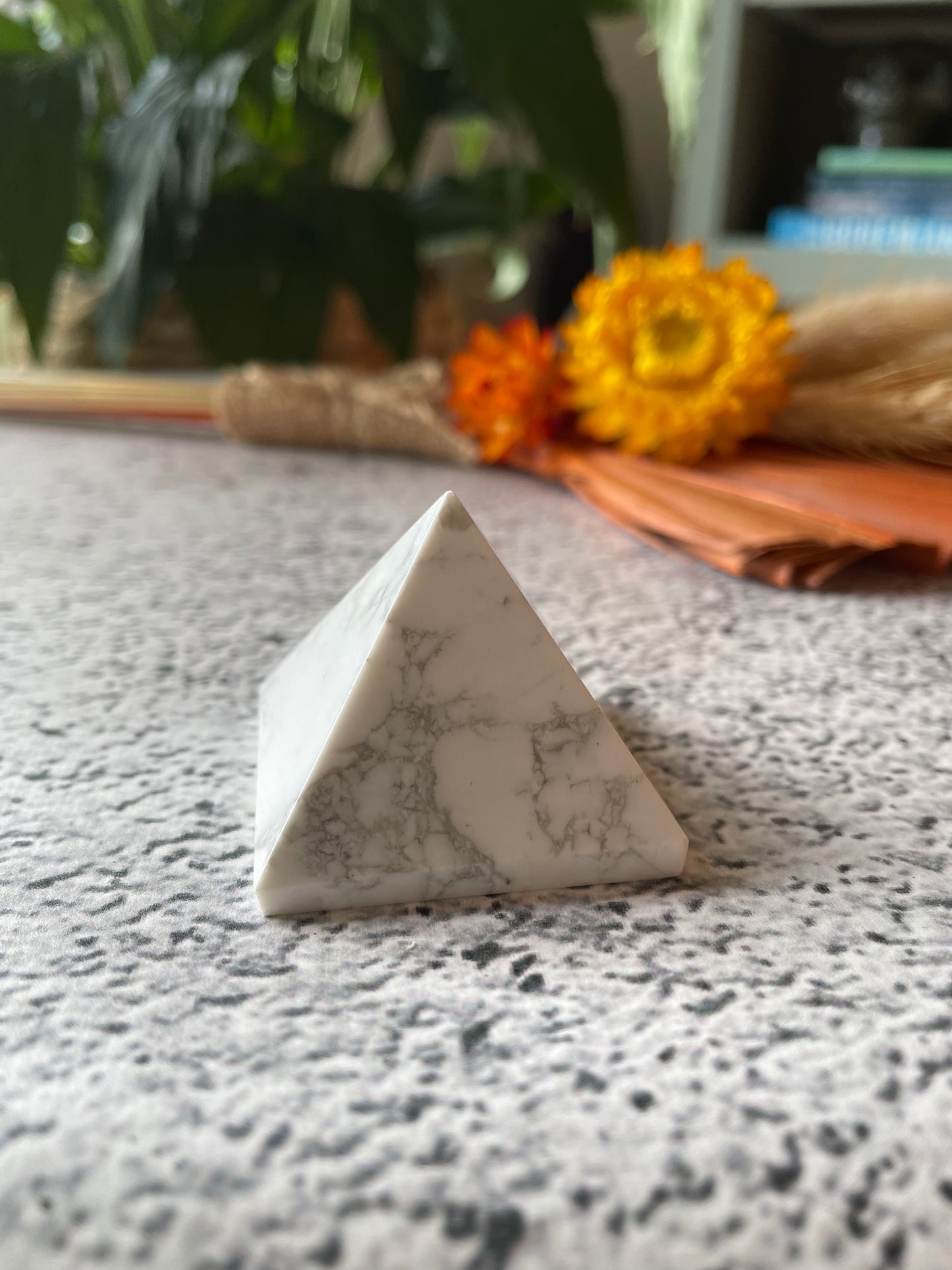 White Howlite Pyramid