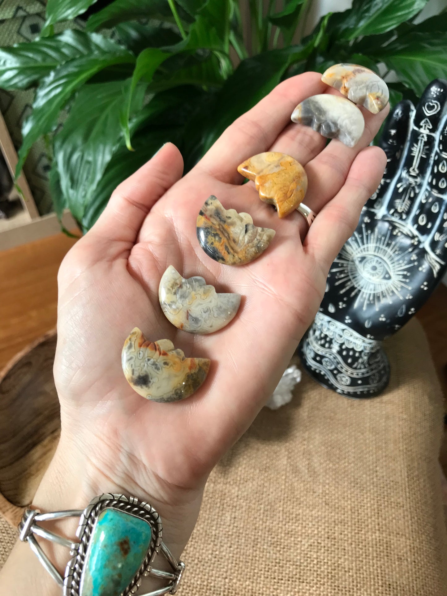 INTUITIVELY CHOSEN ~ Crazy Lace Agate Crescent Moon