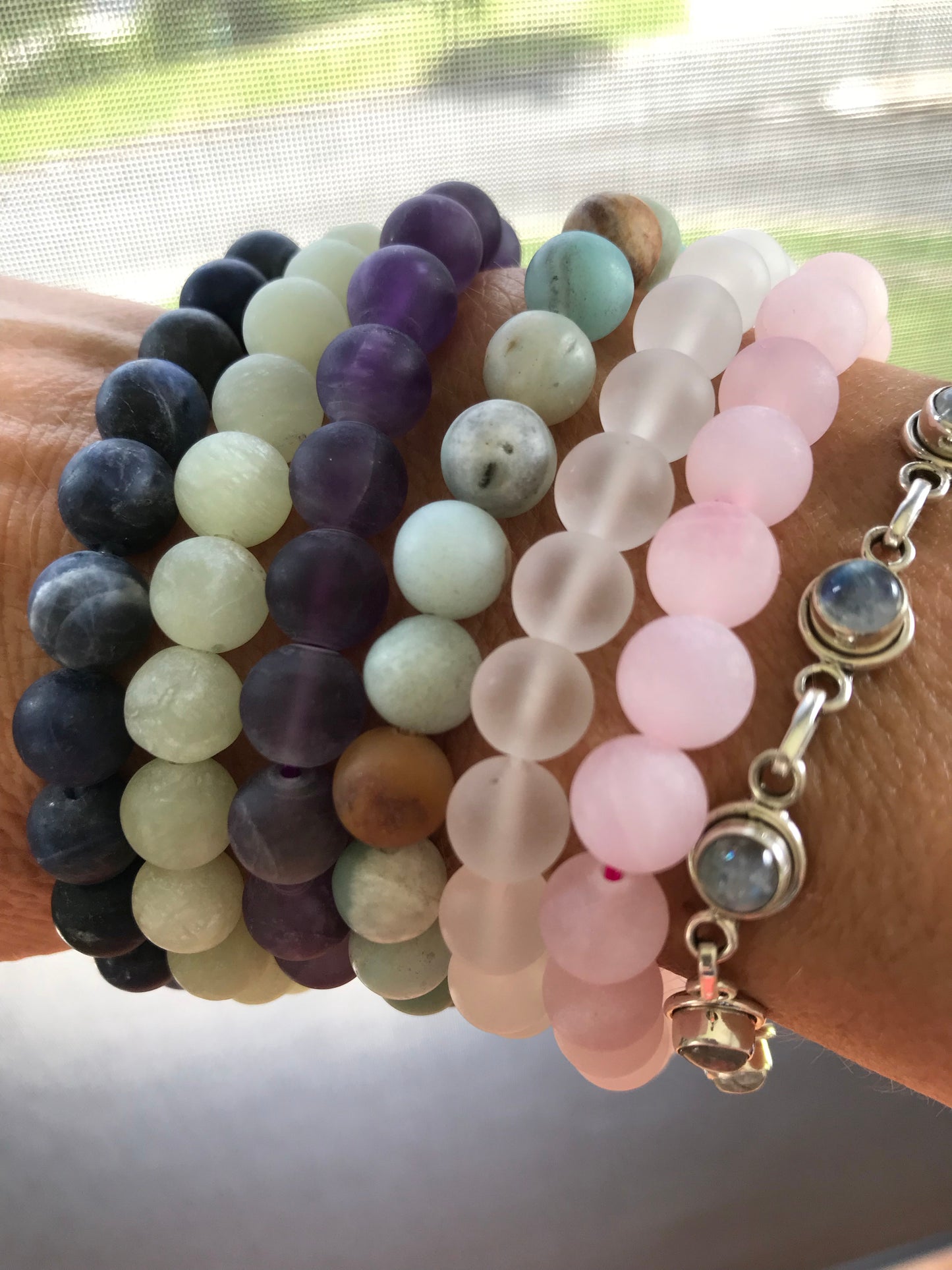 Frosted Indian Agate Healing Bracelet ~ AURIC CLEANSER