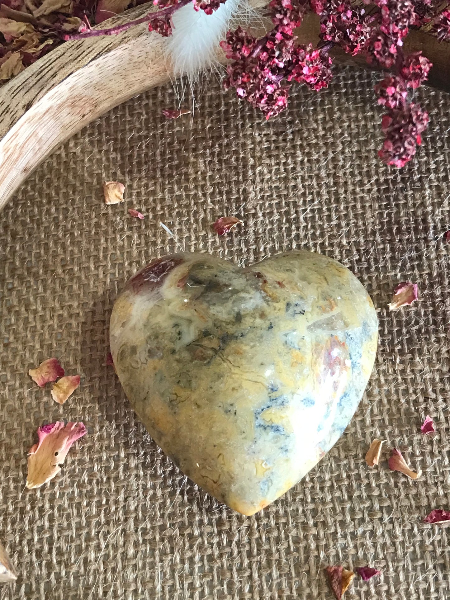 Crazy Lace Agate Heart