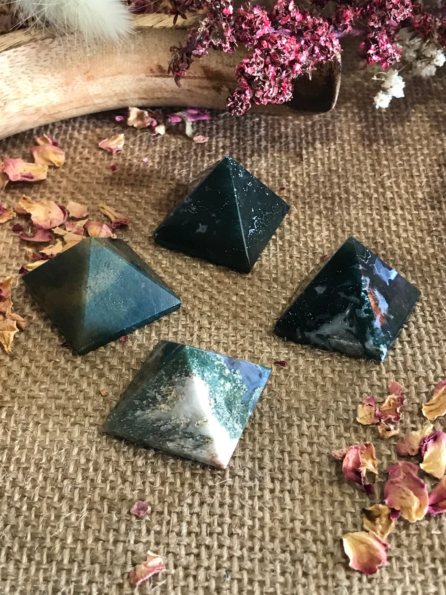 INTUITIVELY CHOSEN ~ Moss Agate Pyramid