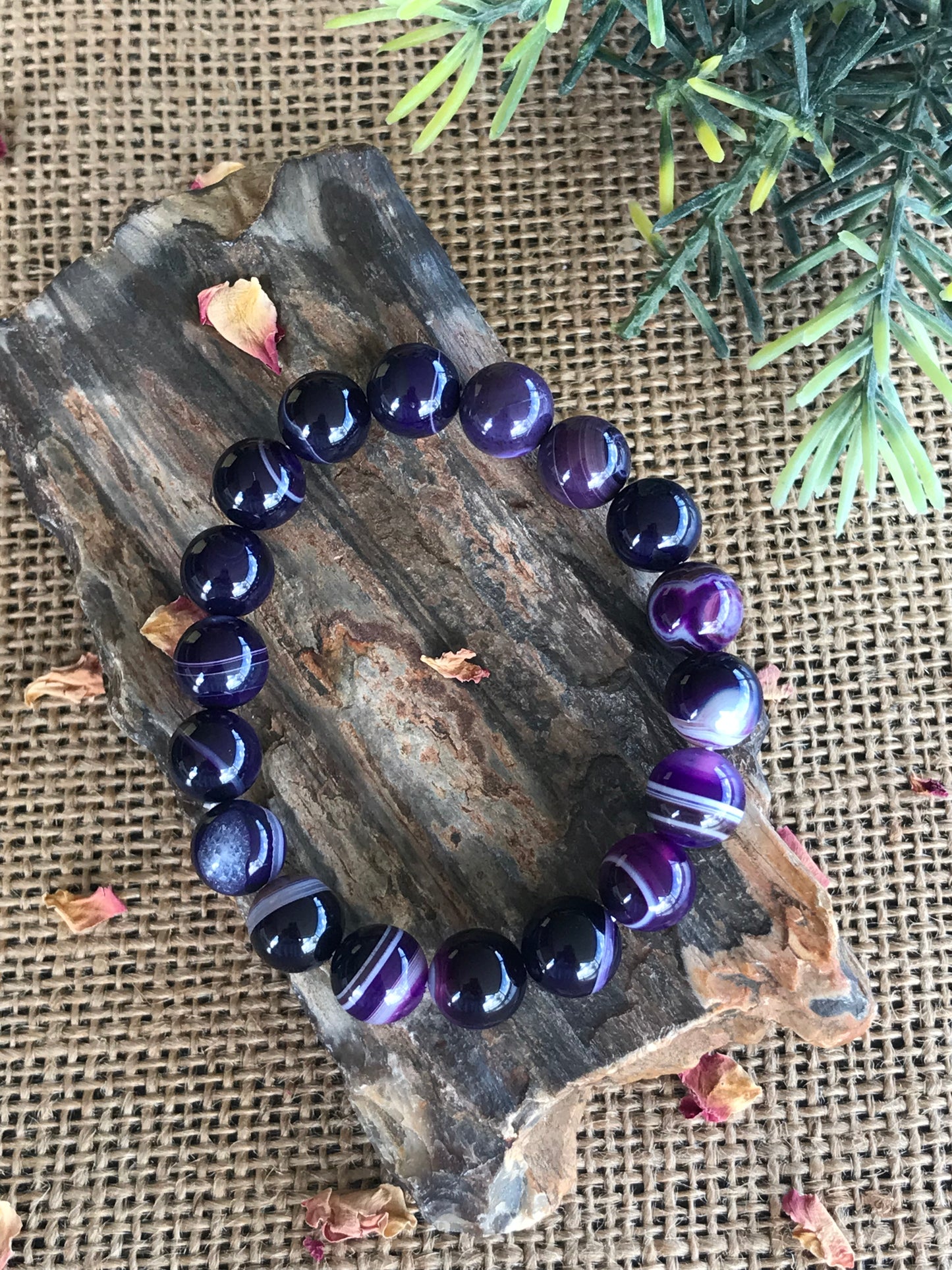 Purple Agate NEW BEGINNINGS Healing Bracelet ©️